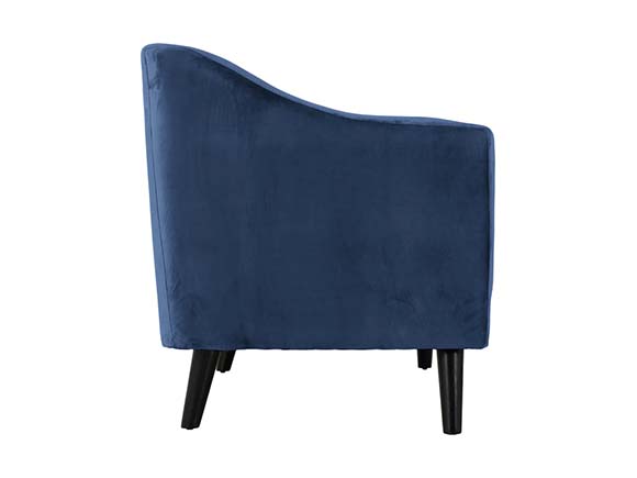 ASHLEY 3 SEATER SOFA - BLUE VELVET FABRIC