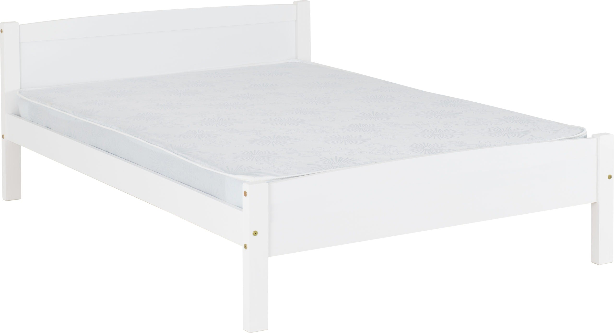 AMBER 4'6" BED - WHITE