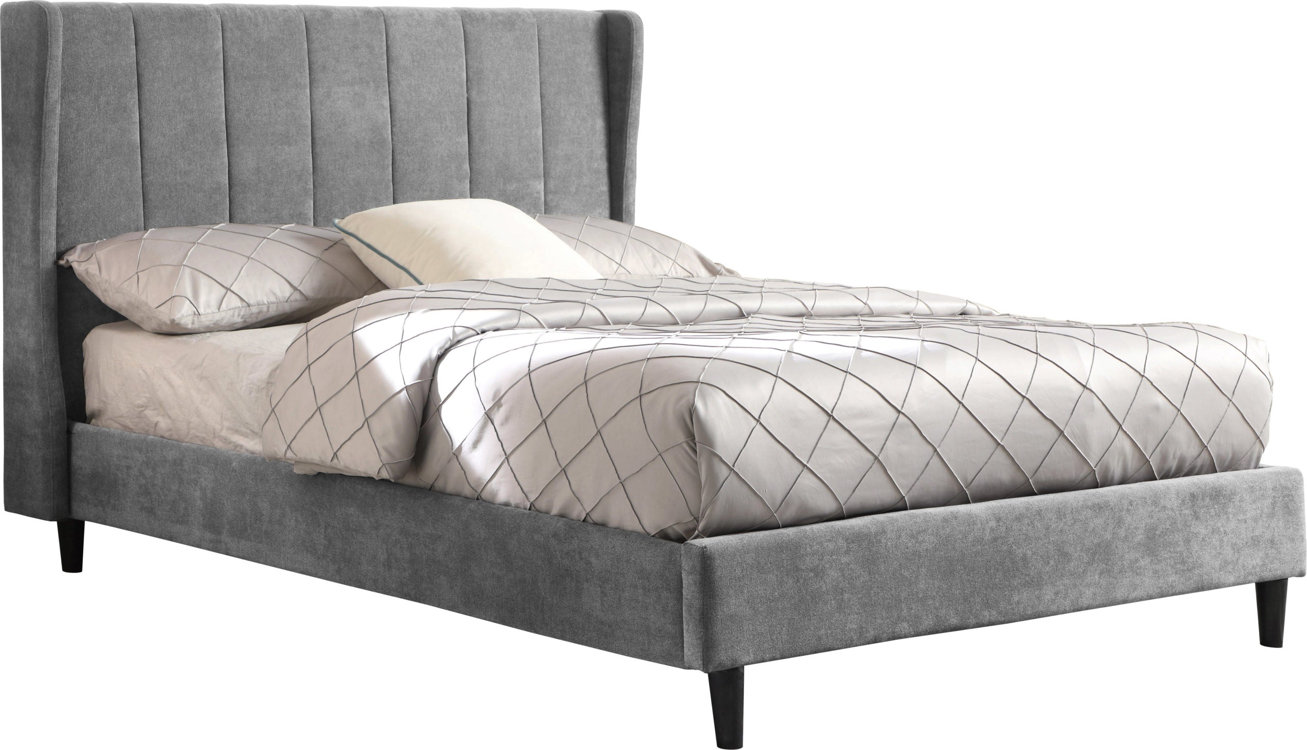 AMELIA 4'6" BED - DARK GREY FABRIC