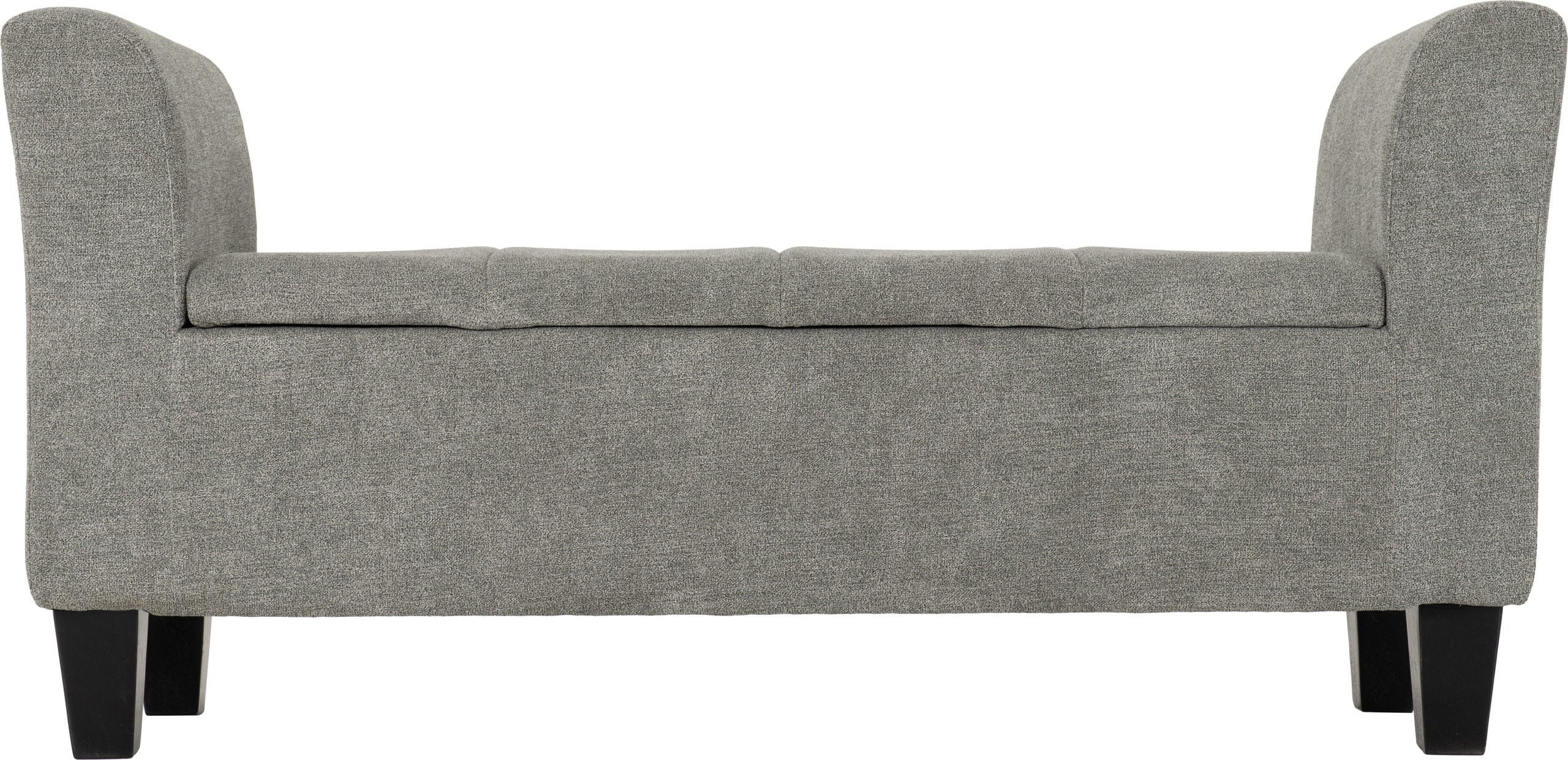 AMELIA STORAGE OTTOMAN - DARK GREY FABRIC