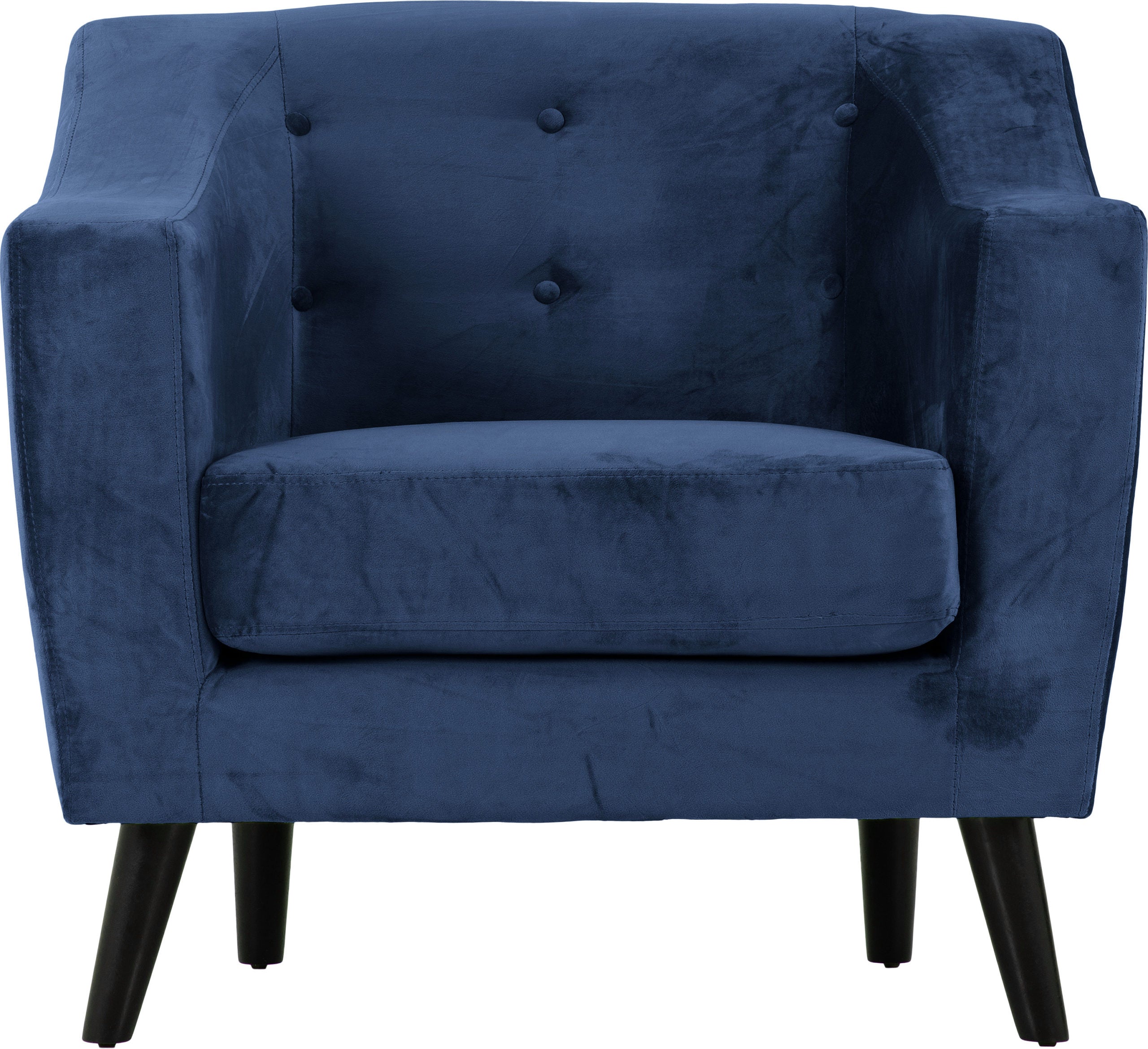 ASHLEY 1 SEATER SOFA - BLUE VELVET FABRIC