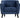 ASHLEY 1 SEATER SOFA - BLUE VELVET FABRIC