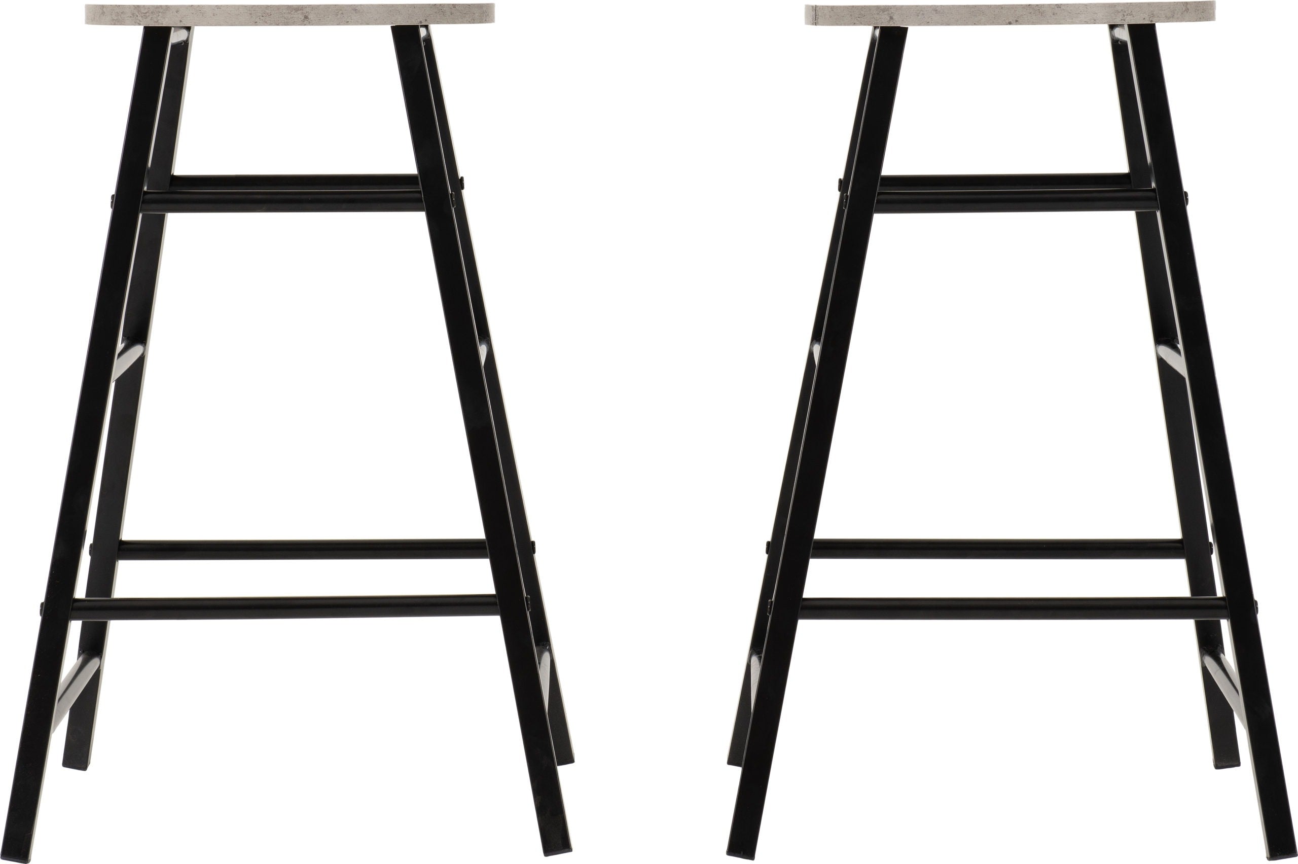 ATHENS BAR STOOL (PAIR) - CONCRETE EFFECT