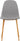 BARLEY DINING CHAIR (X4 PER BOX) - GREY FABRIC/OAK EFFECT