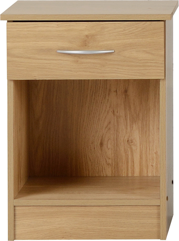 BELLINGHAM 1 DRAWER BEDSIDE - OAK EFFECT VENEER