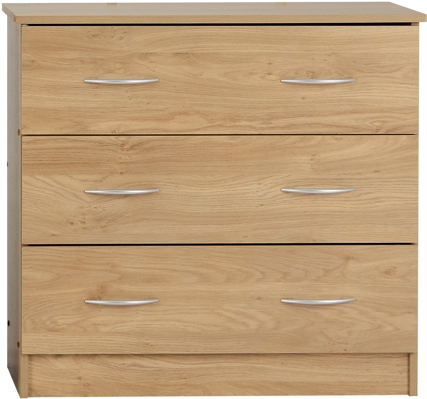 BELLINGHAM 3 DRAWER CHEST - OAK EFFECT VENEER