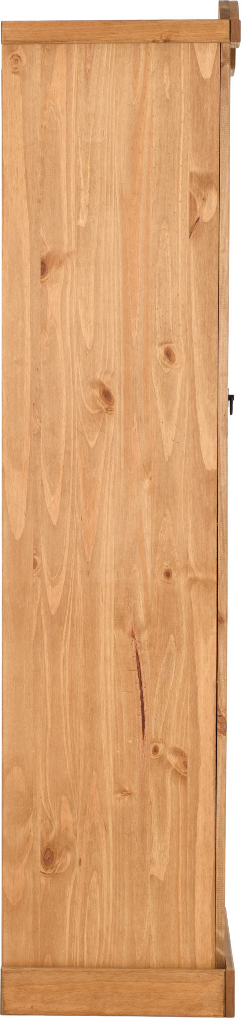 CORONA 1 DOOR 2 DRAWER GLASS DISPLAY UNIT - DISTRESSED WAXED PINE/GLASS