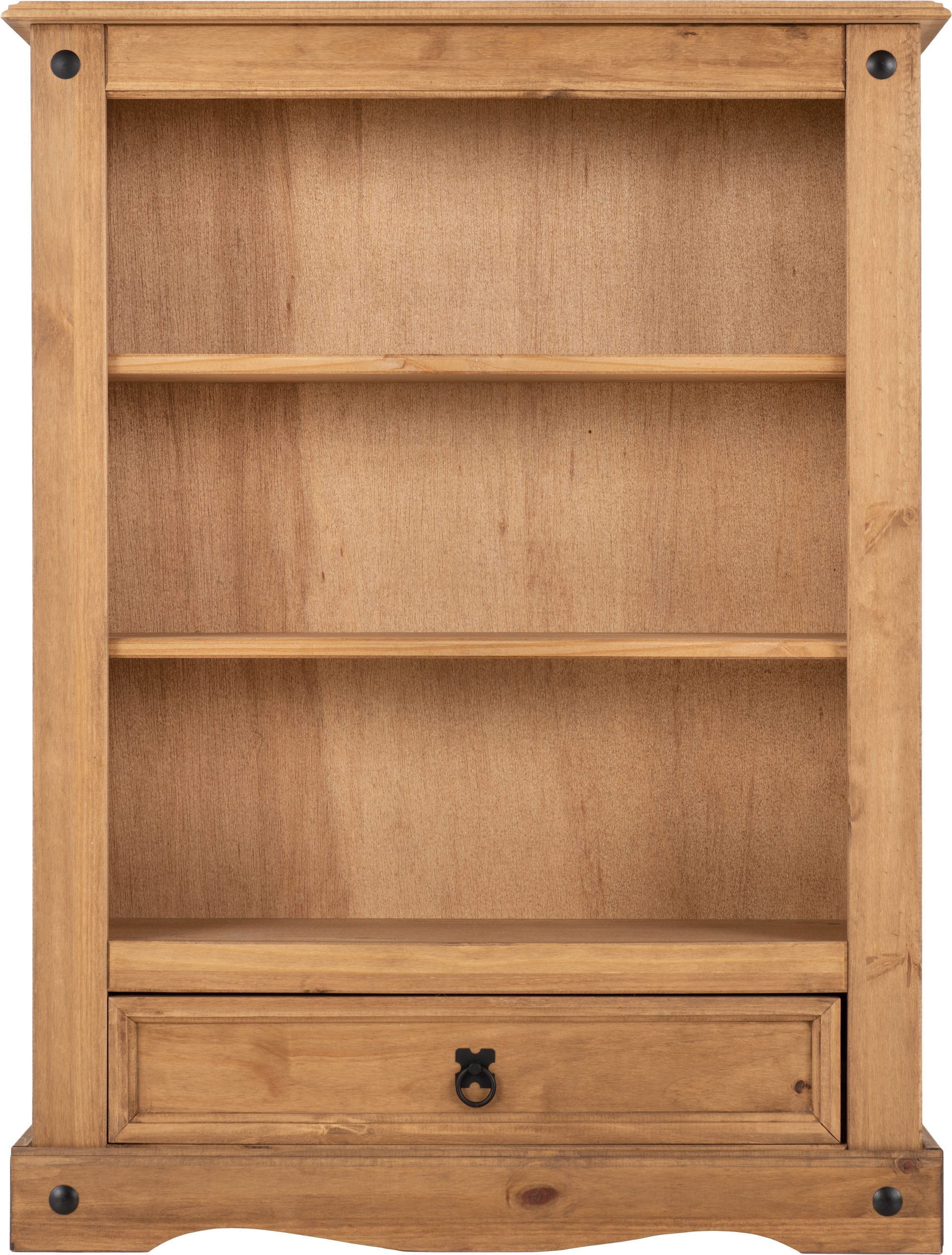 CORONA 1 DRAWER BOOKCASE - DISTRESSED WAXED PINE