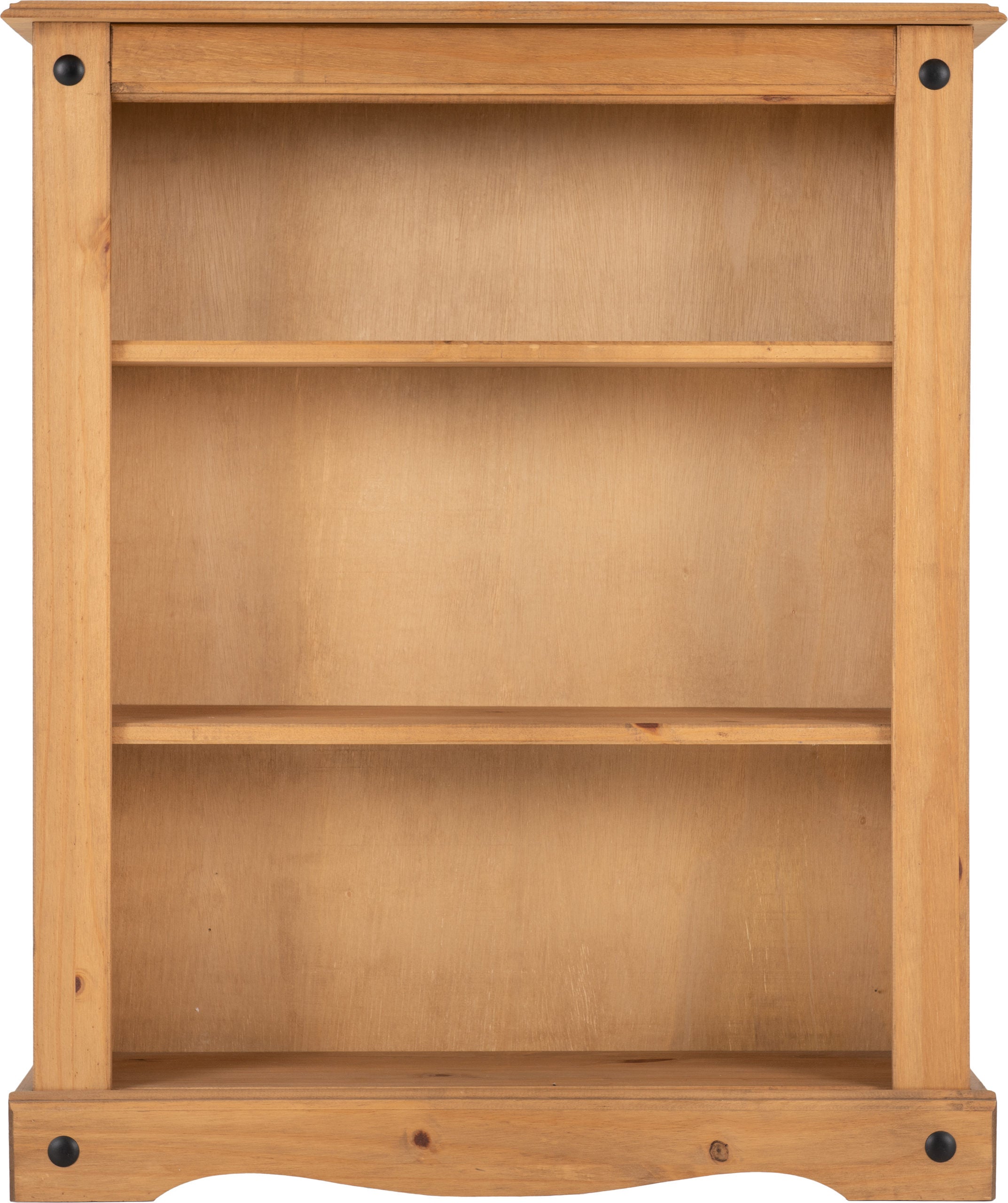 CORONA LOW BOOKCASE - DISTRESSED WAXED PINE