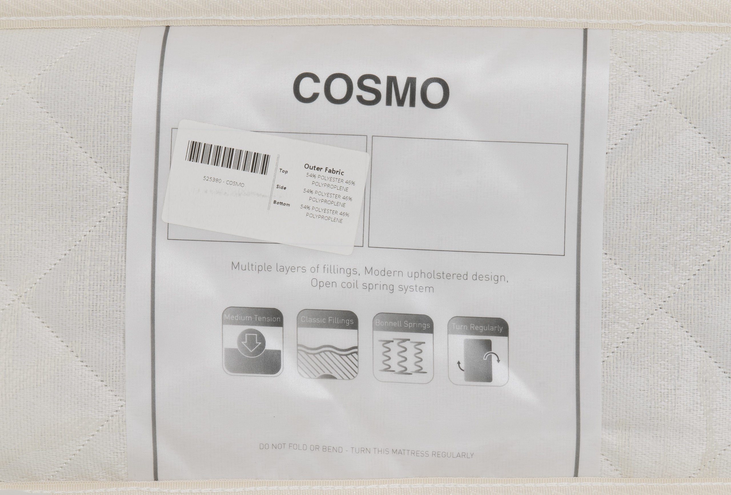 COSMO 4'6" MATTRESS - CREAM