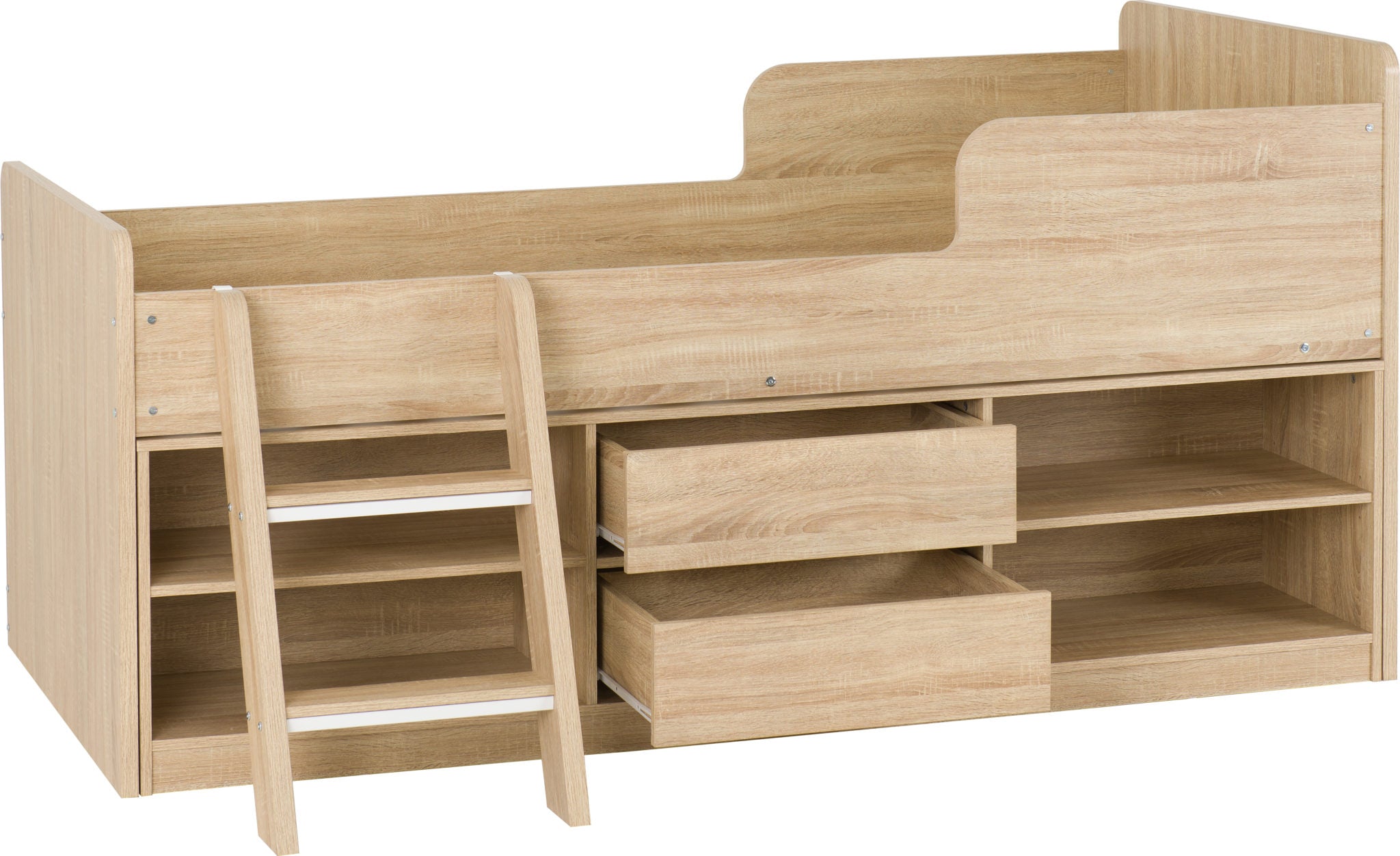 FELIX LOW SLEEPER BED - LIGHT SONOMA OAK