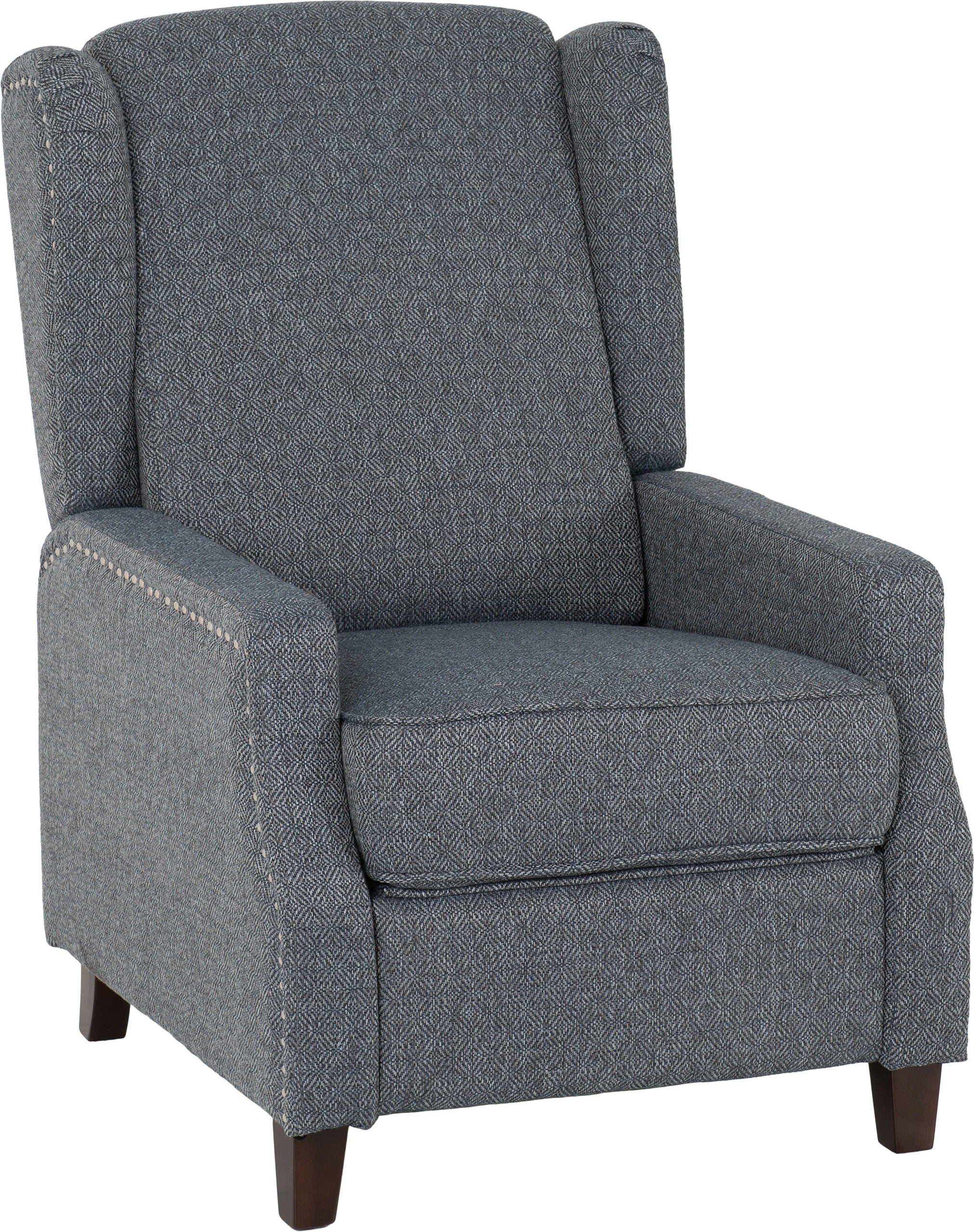 KENSINGTON RECLINER CHAIR - BLUE FABRIC