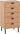 LEON 5 DRAWER NARROW CHEST - MEDIUM OAK EFFECT