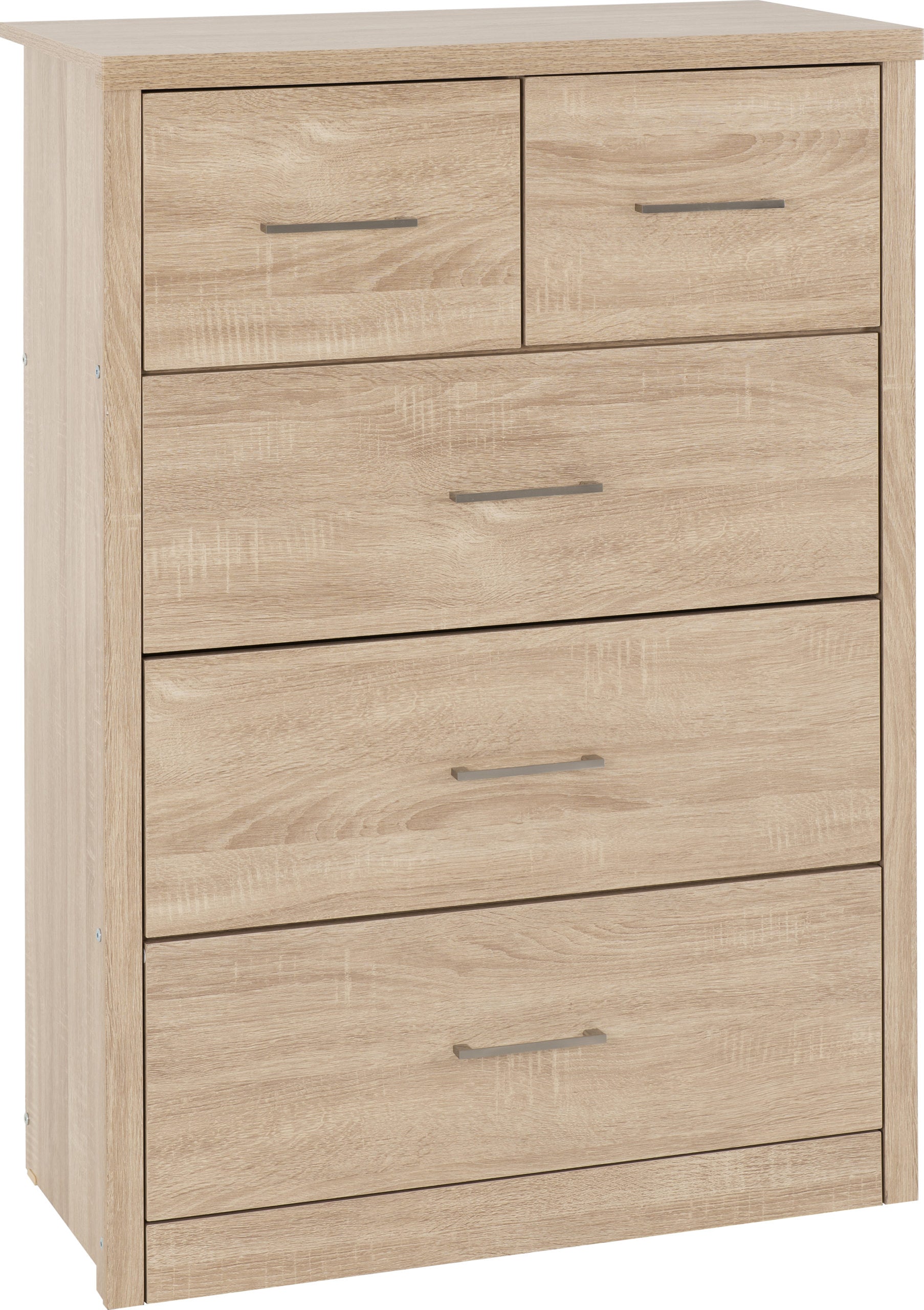 LISBON 3+2 DRAWER CHEST - LIGHT OAK EFFECT VENEER