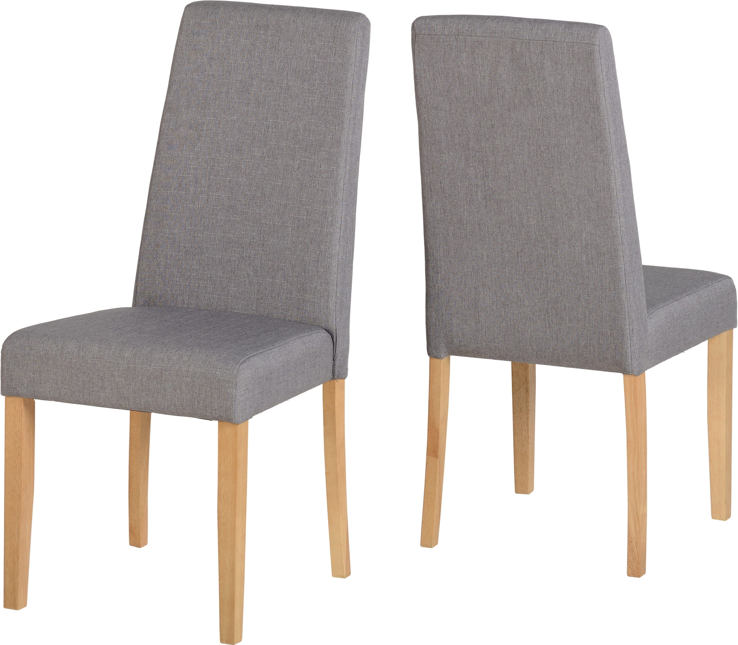 RIMINI DINING CHAIR (X2 PER BOX) - NATURAL OAK/GREY FABRIC