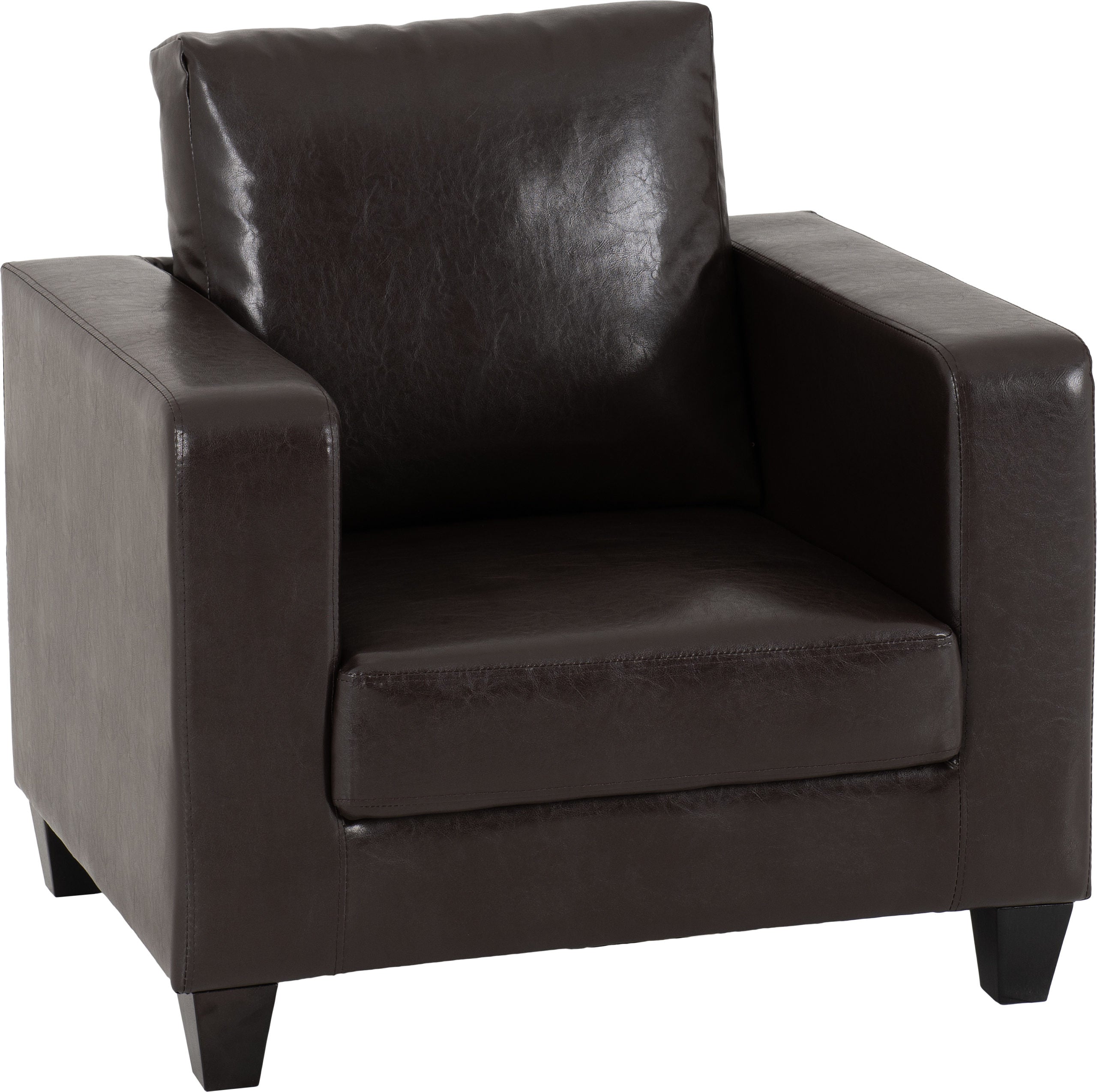 TEMPO ARMCHAIR - BROWN PU