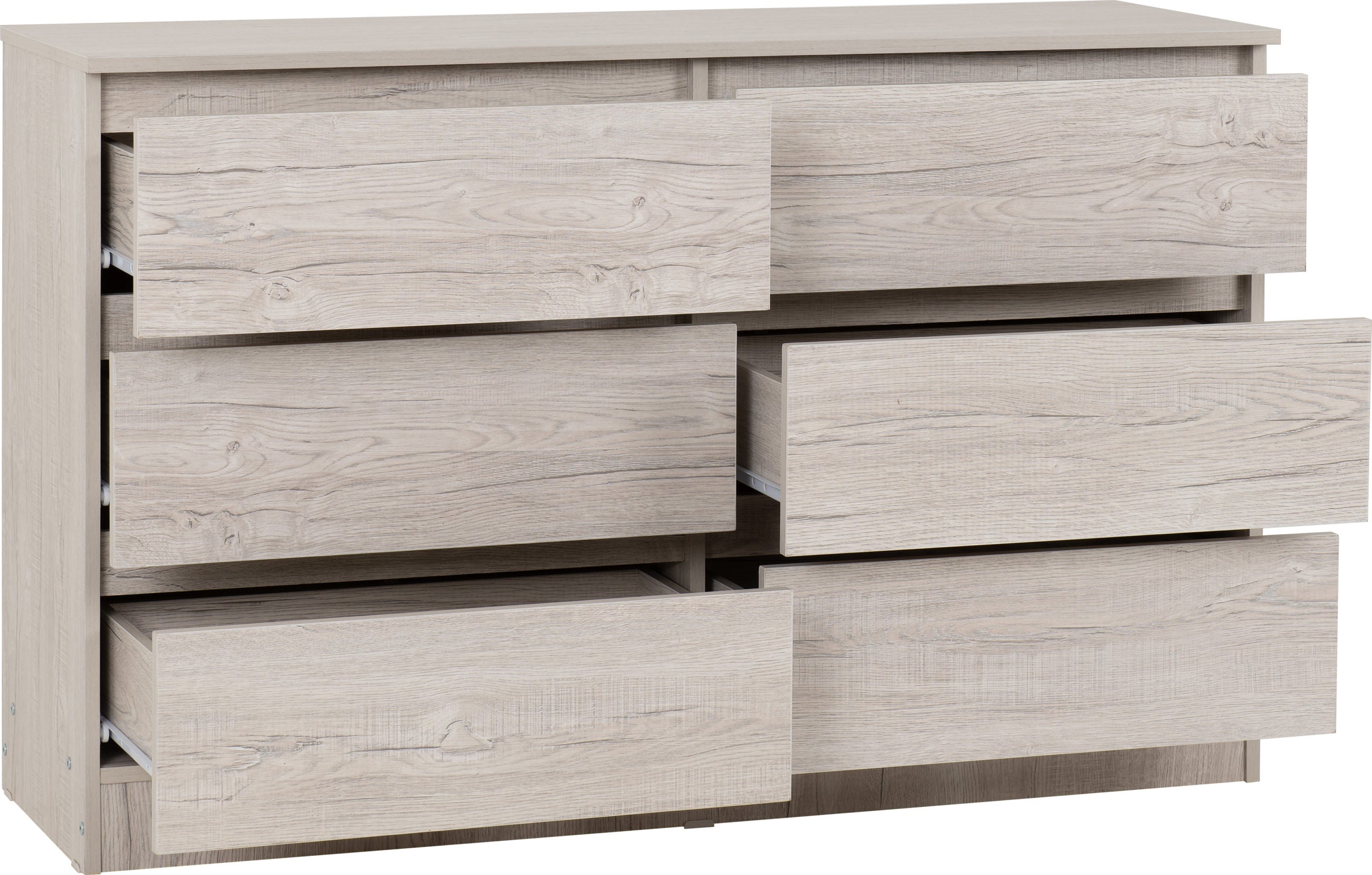 MALVERN 6 DRAWER CHEST - URBAN SNOW