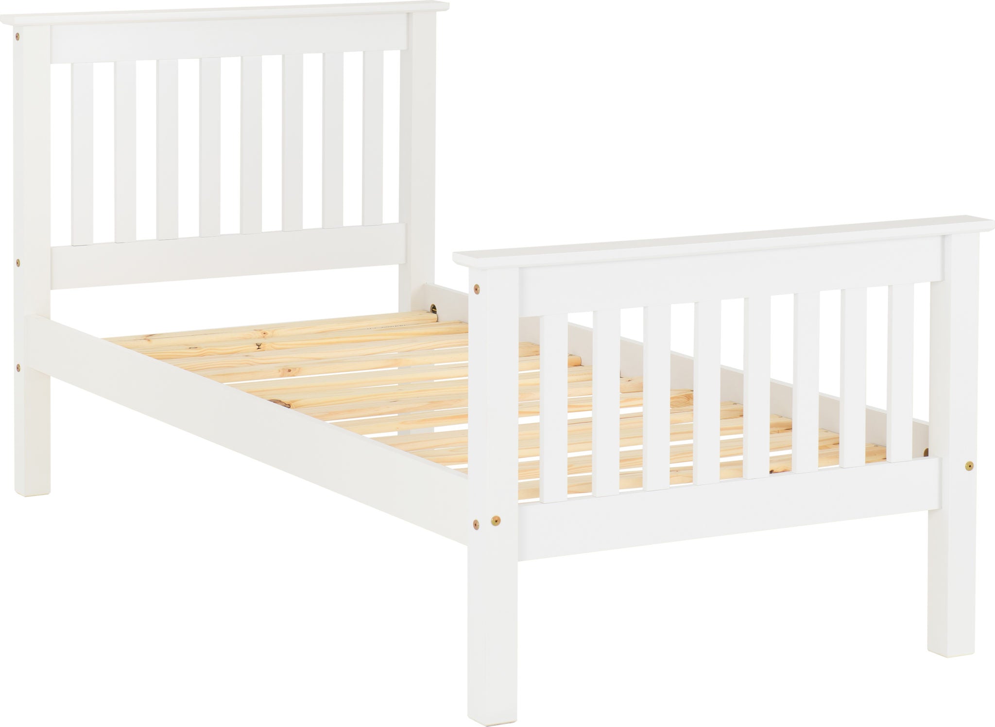 MONACO 3' HIGH END BED - DISTRESSED WAXED PINE