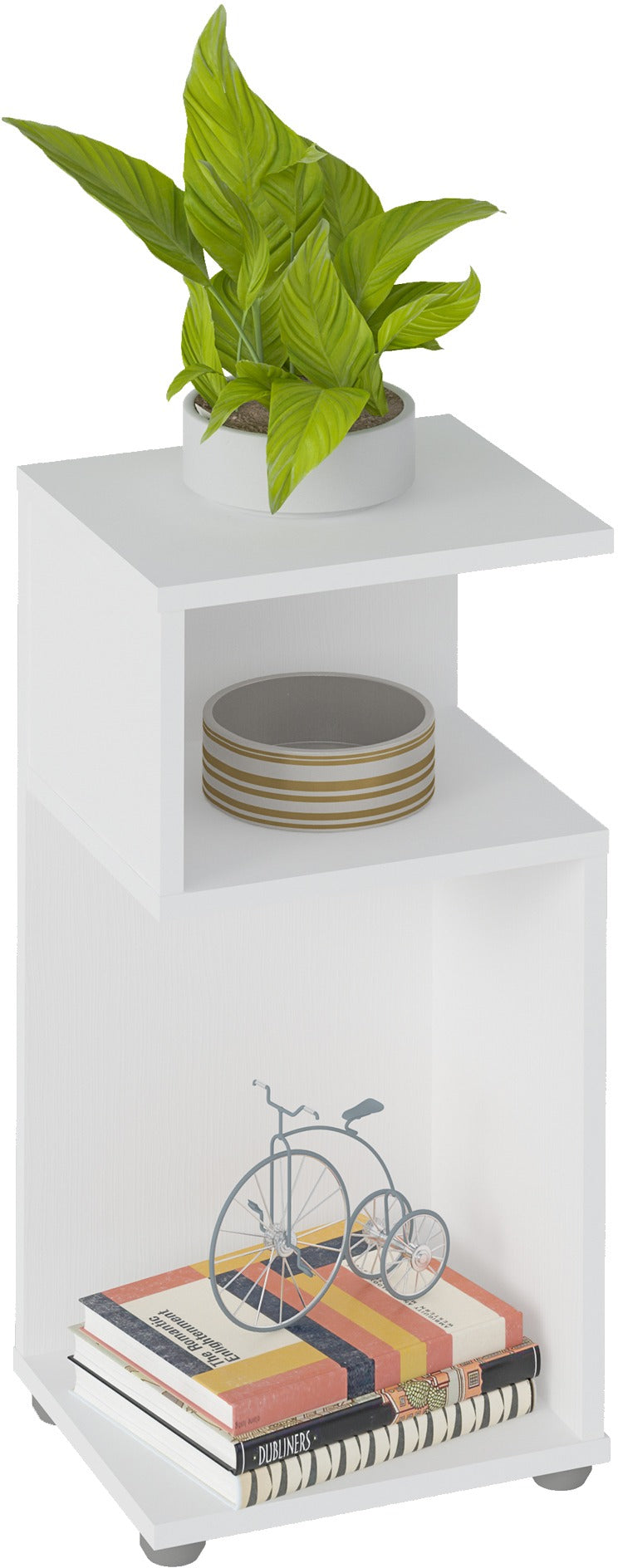 NAPLES PLANT STAND/SIDE TABLE - WHITE