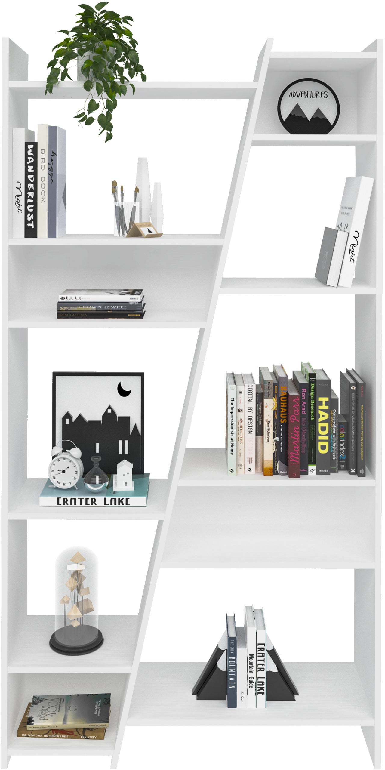 NAPLES TALL BOOKCASE - WHITE