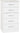 NEVADA 5 DRAWER NARROW CHEST - WHITE GLOSS