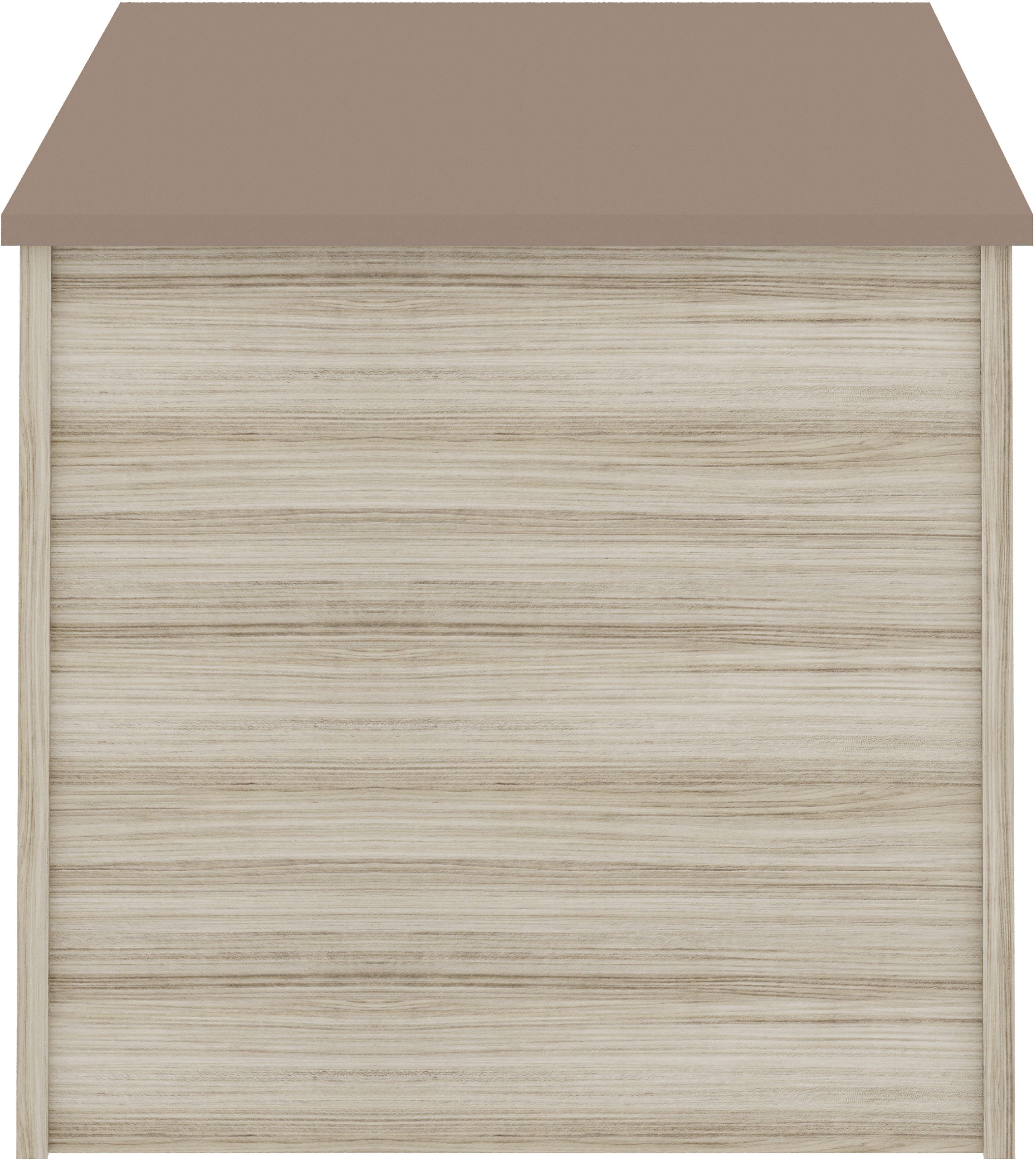 NEVADA BLANKET BOX - OYSTER GLOSS/LIGHT OAK EFFECT VENEER