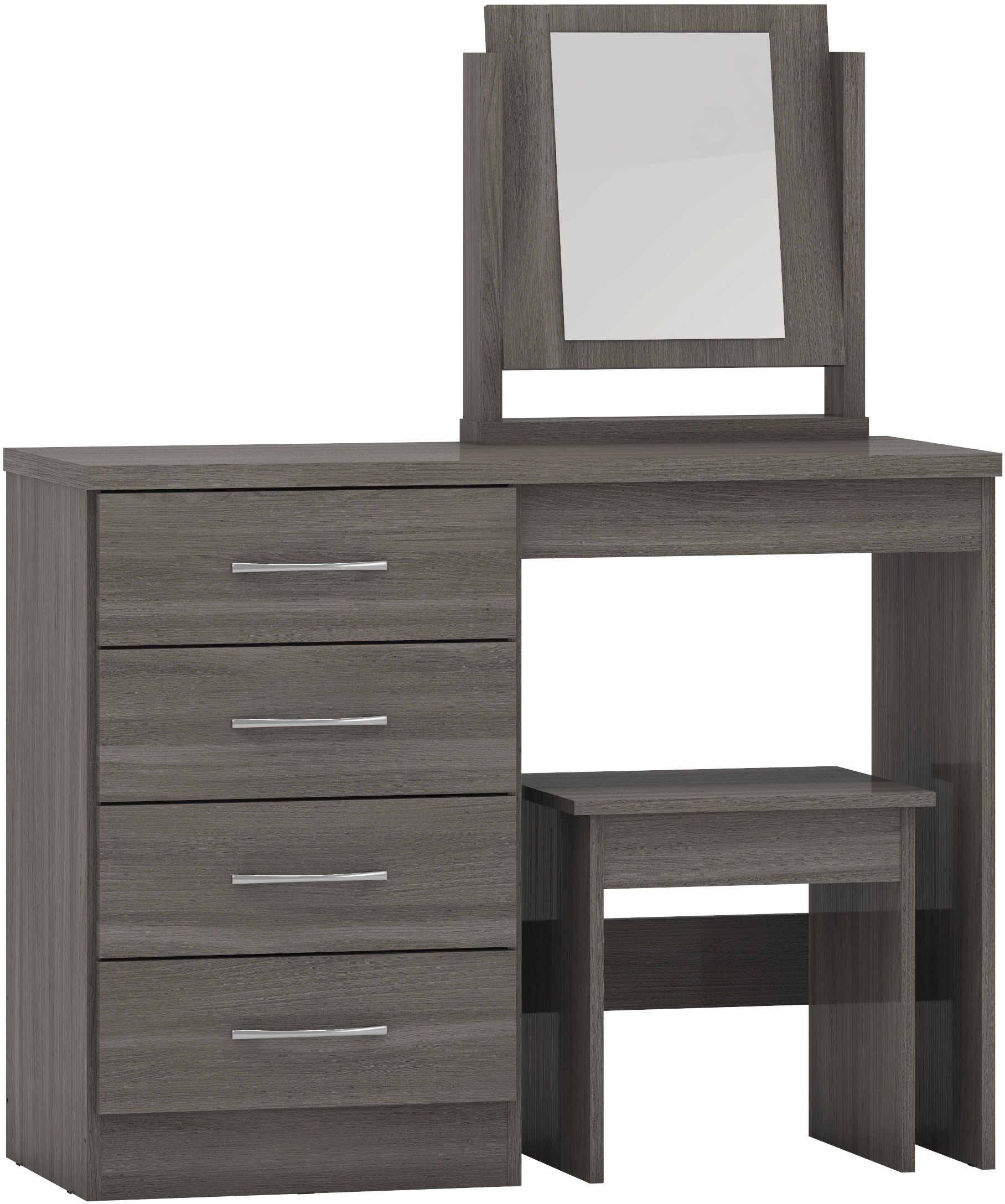 NEVADA DRESSING TABLE SET - BLACK WOOD GRAIN