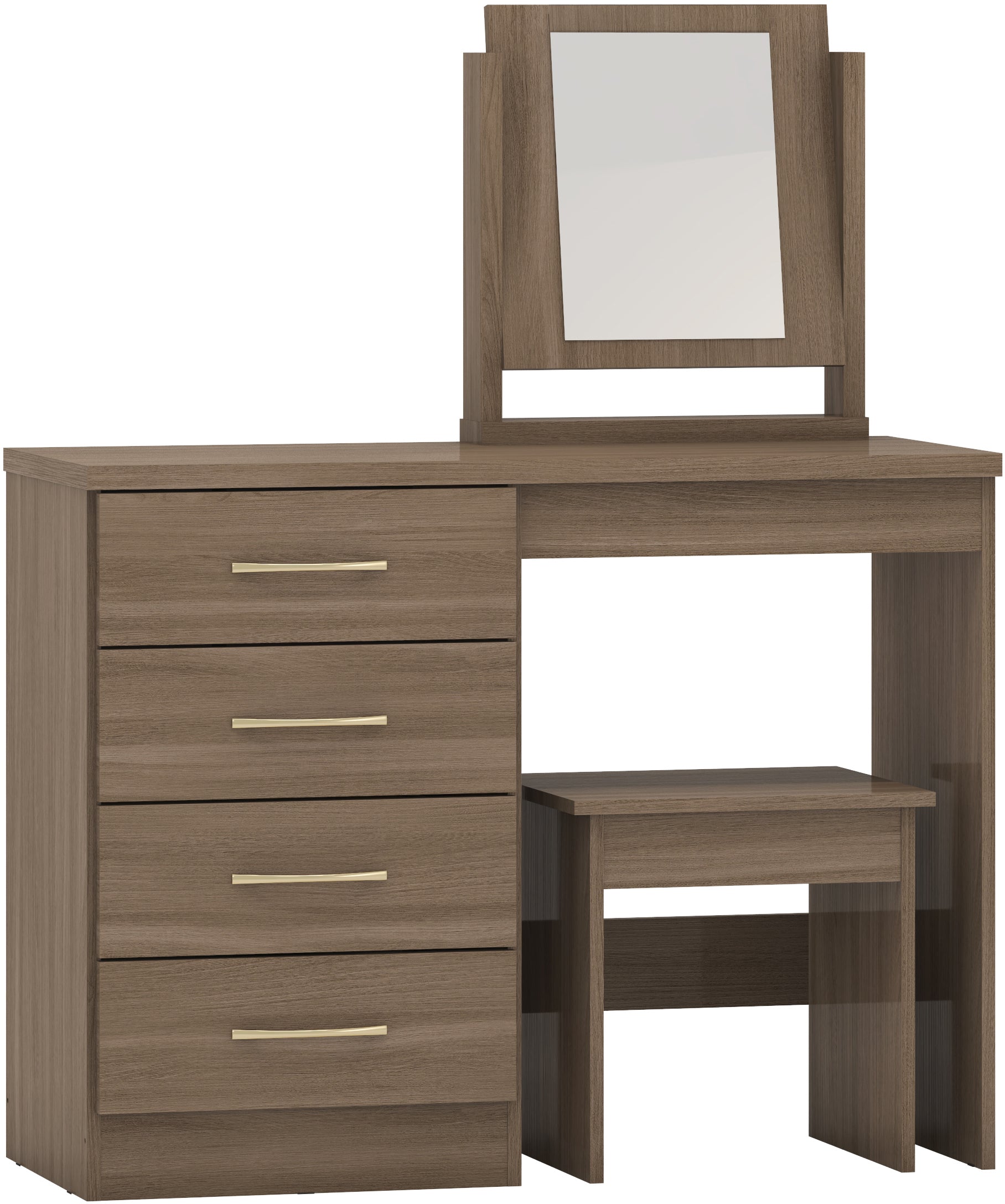 NEVADA DRESSING TABLE SET - RUSTIC OAK EFFECT