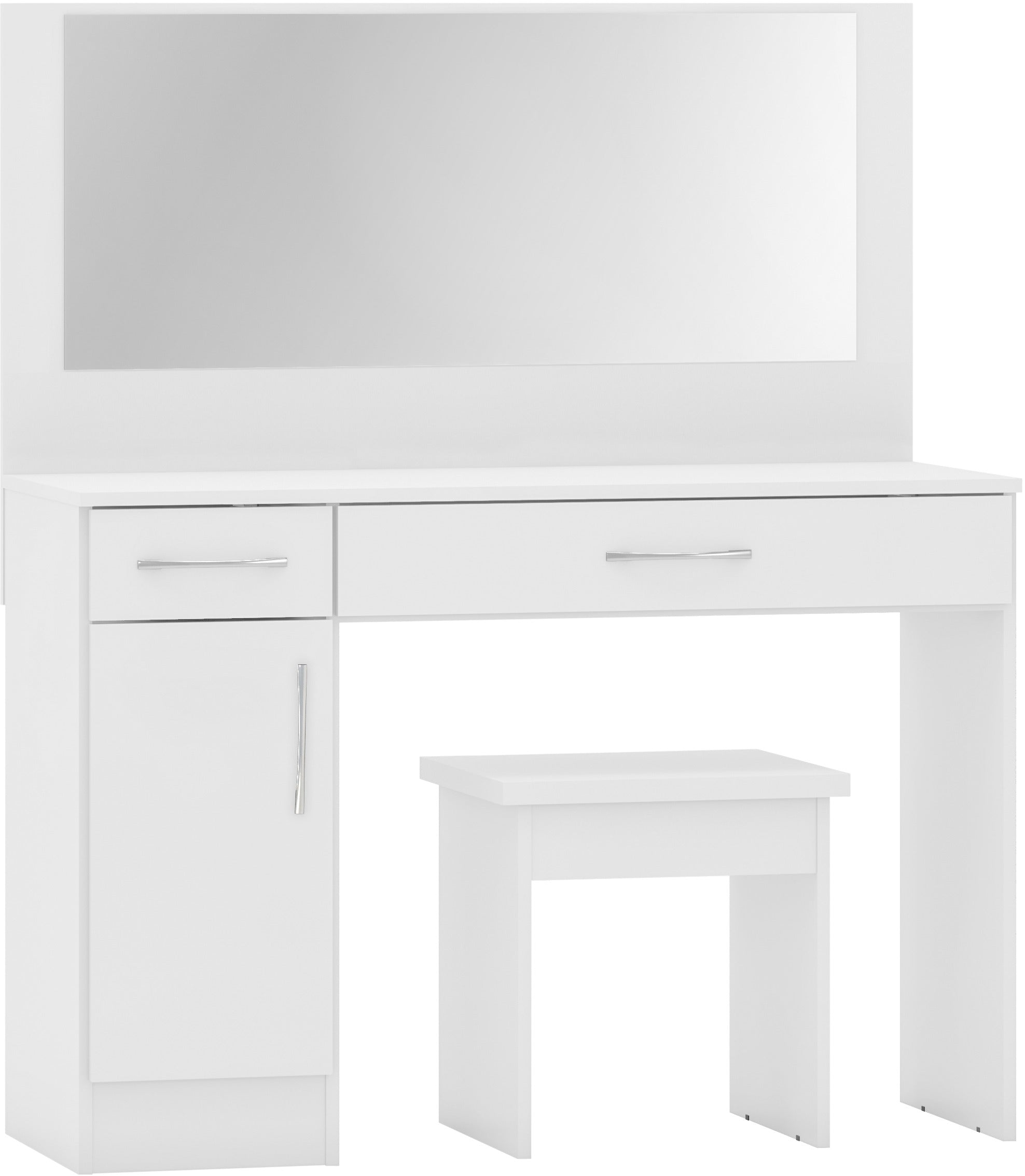 NEVADA VANITY/DRESSING TABLE SET - WHITE GLOSS