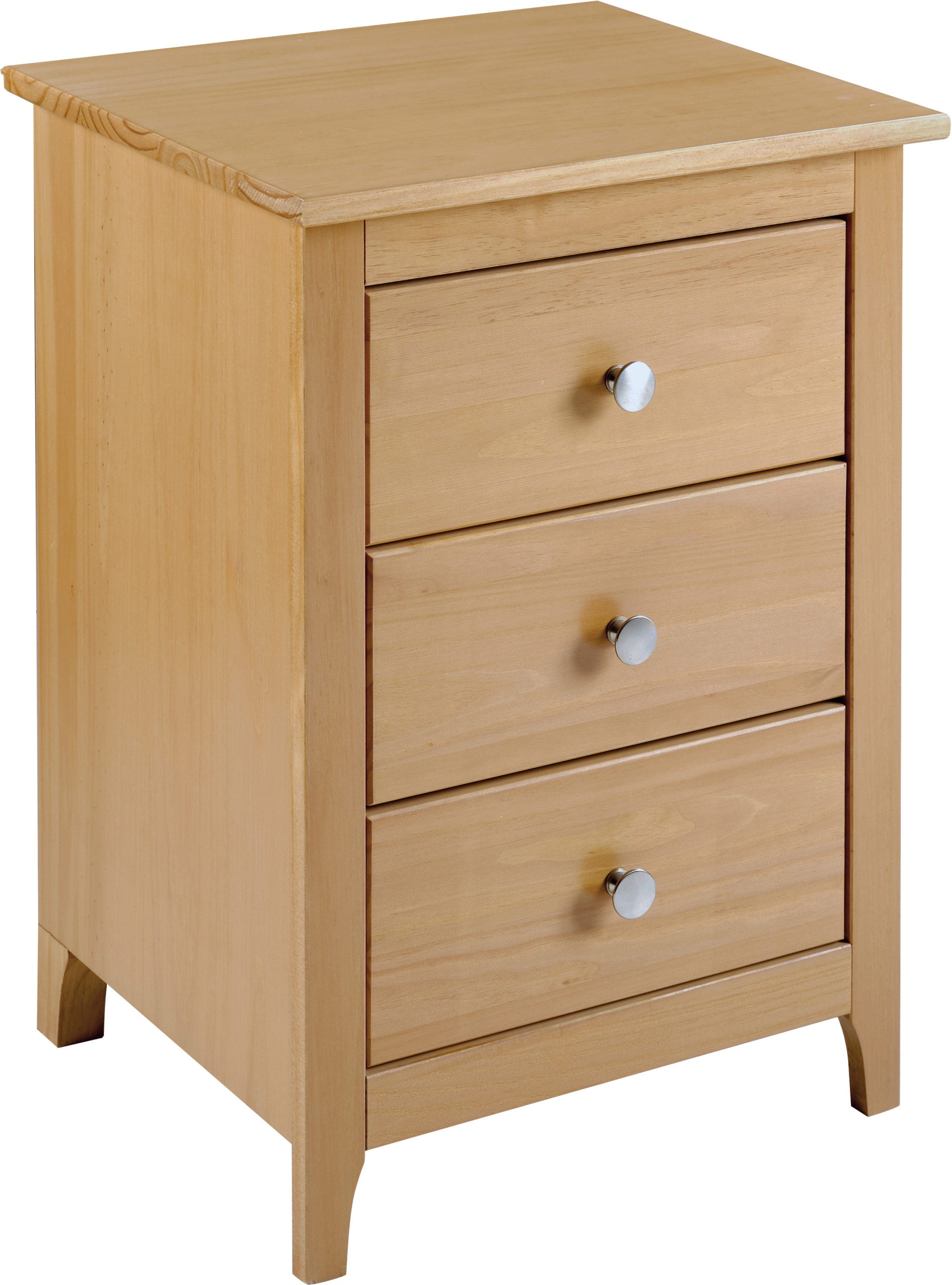 OSLO 3 DRAWER BEDSIDE - ANTIQUE PINE