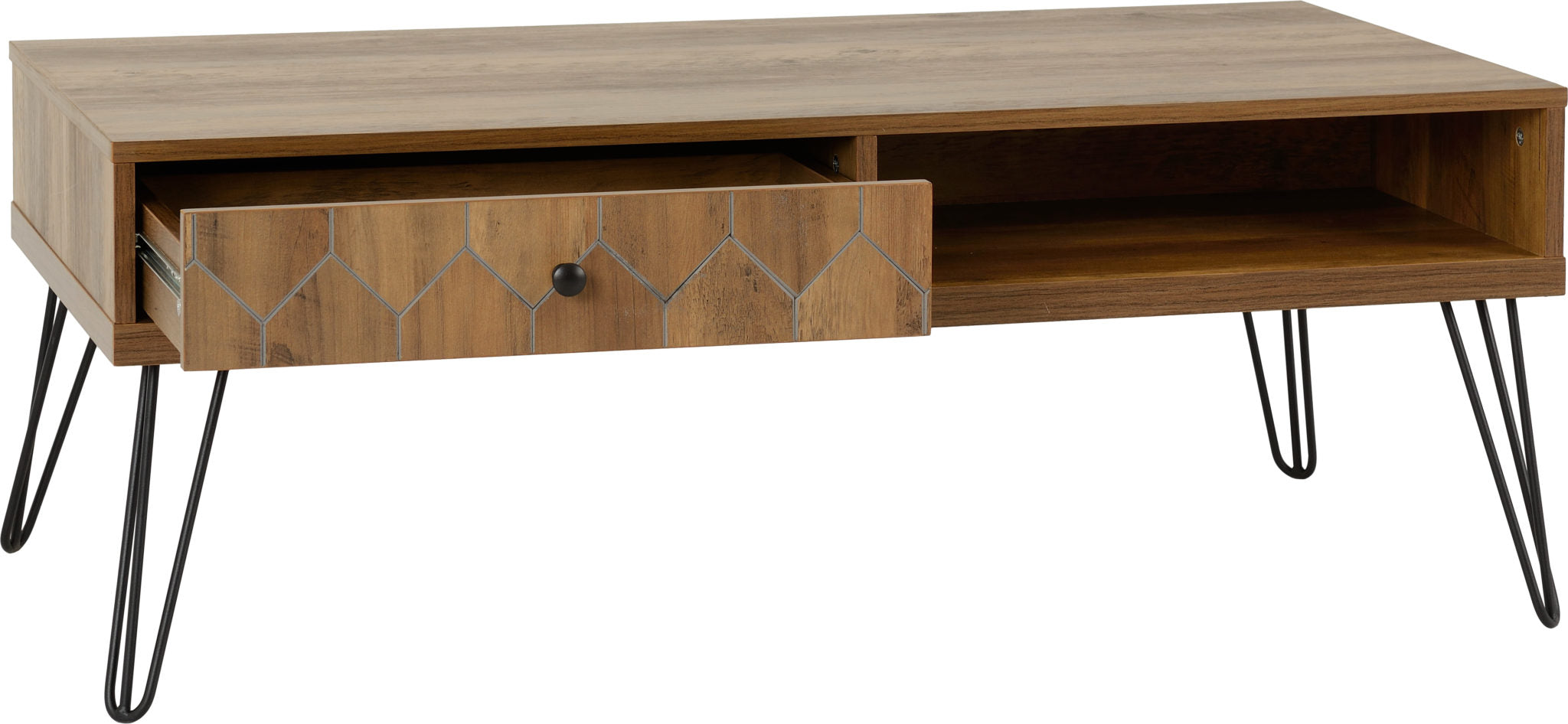 OTTAWA 1 DRAWER COFFEE TABLE - MEDIUM OAK EFFECT