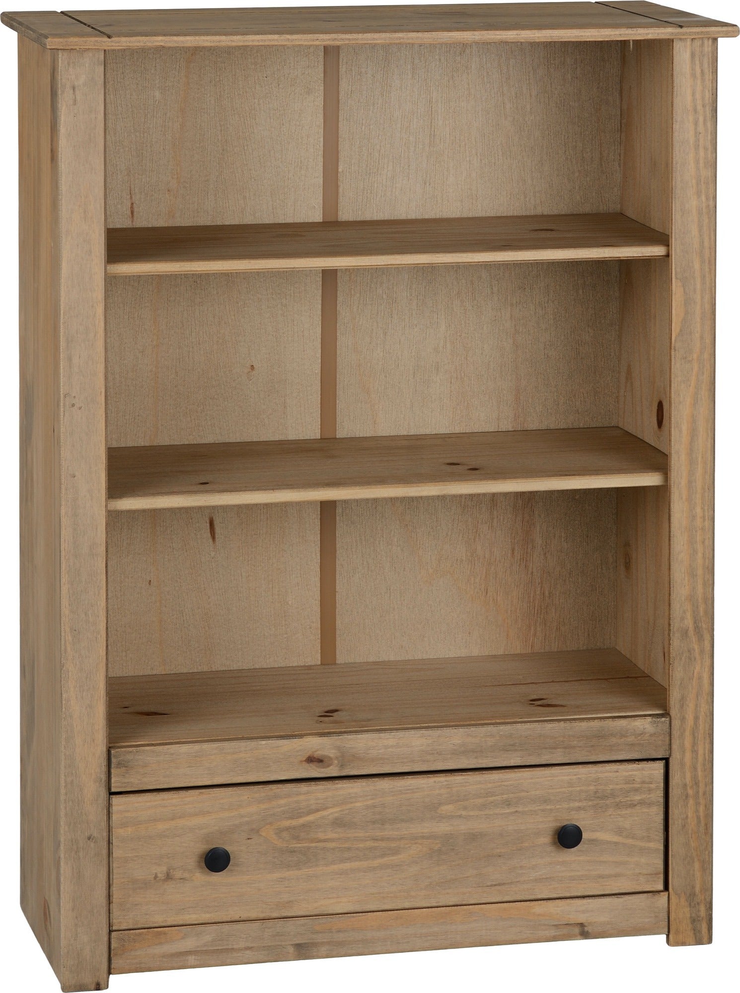 PANAMA 1 DRAWER BOOKCASE - NATURAL WAX