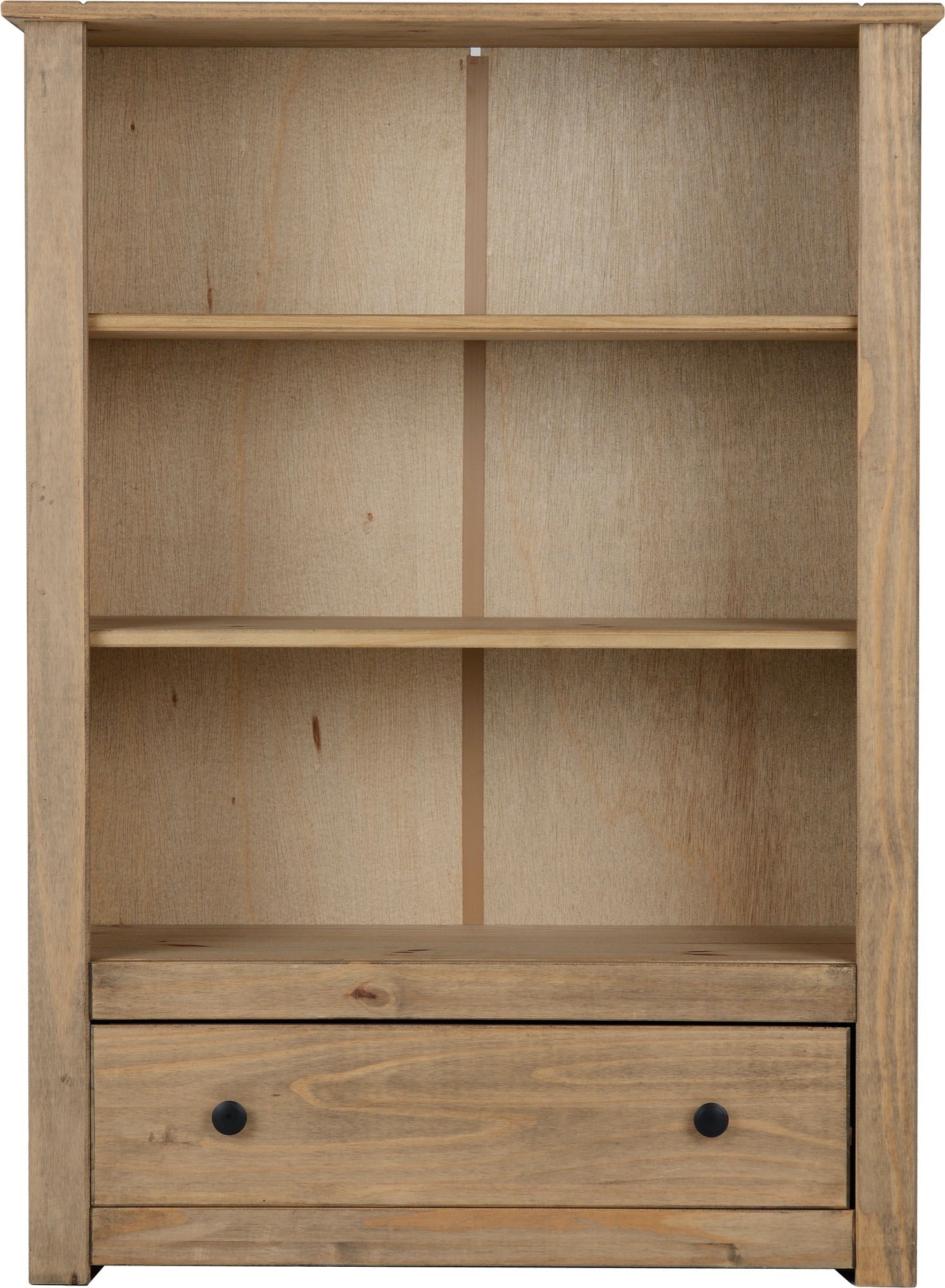 PANAMA 1 DRAWER BOOKCASE - NATURAL WAX