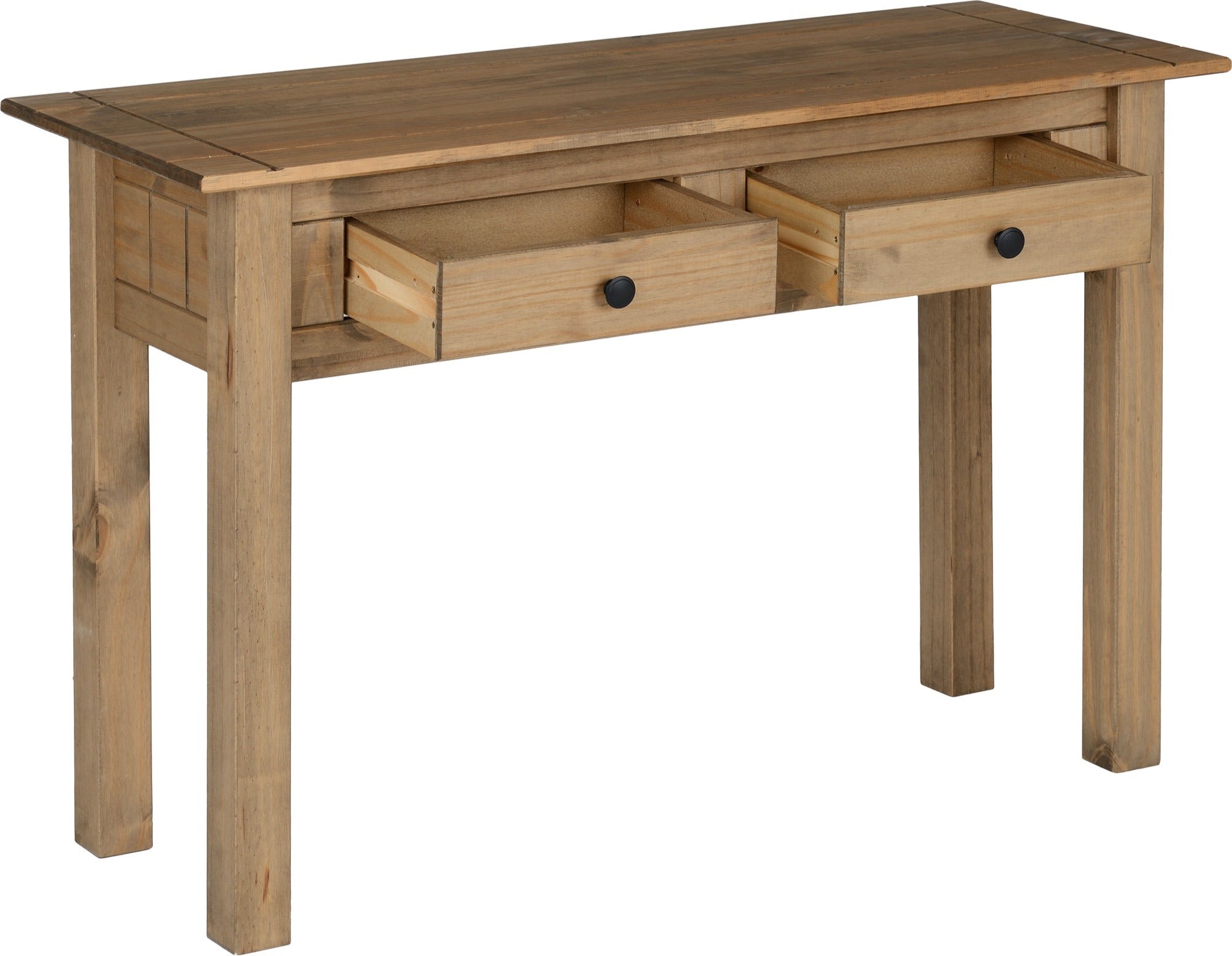 PANAMA 2 DRAWER CONSOLE TABLE - NATURAL WAX