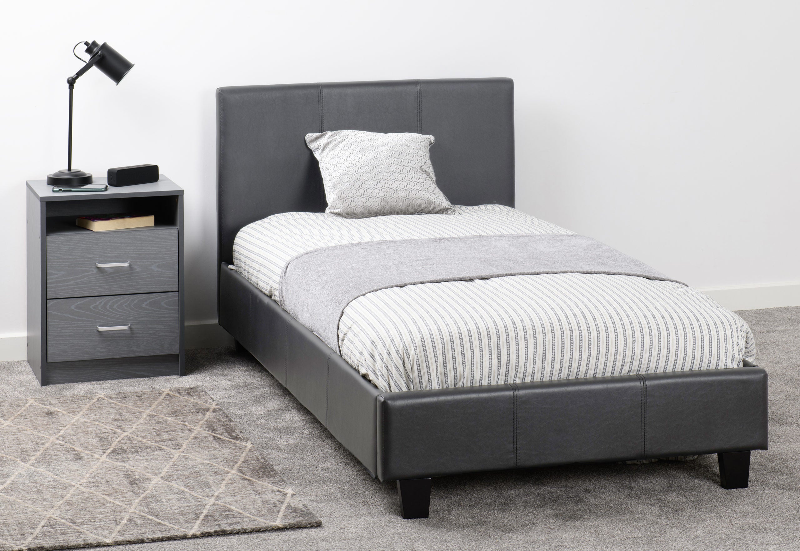 PRADO 3' BED - GREY PU