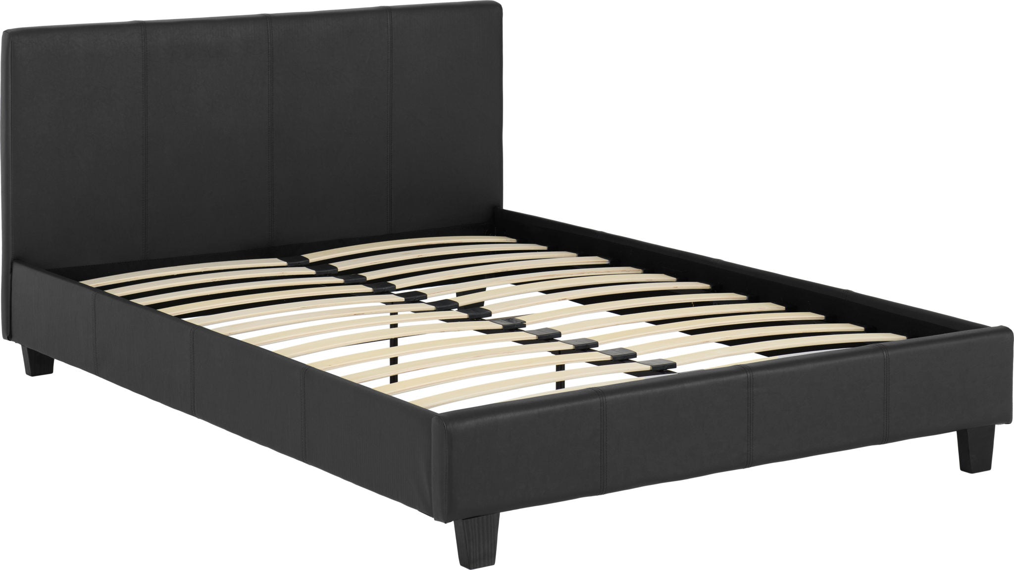 PRADO 4'6" BED - BLACK PU