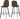 QUEBEC BAR TABLE SET (X2 STOOLS) - MEDIUM OAK EFFECT/BROWN PU