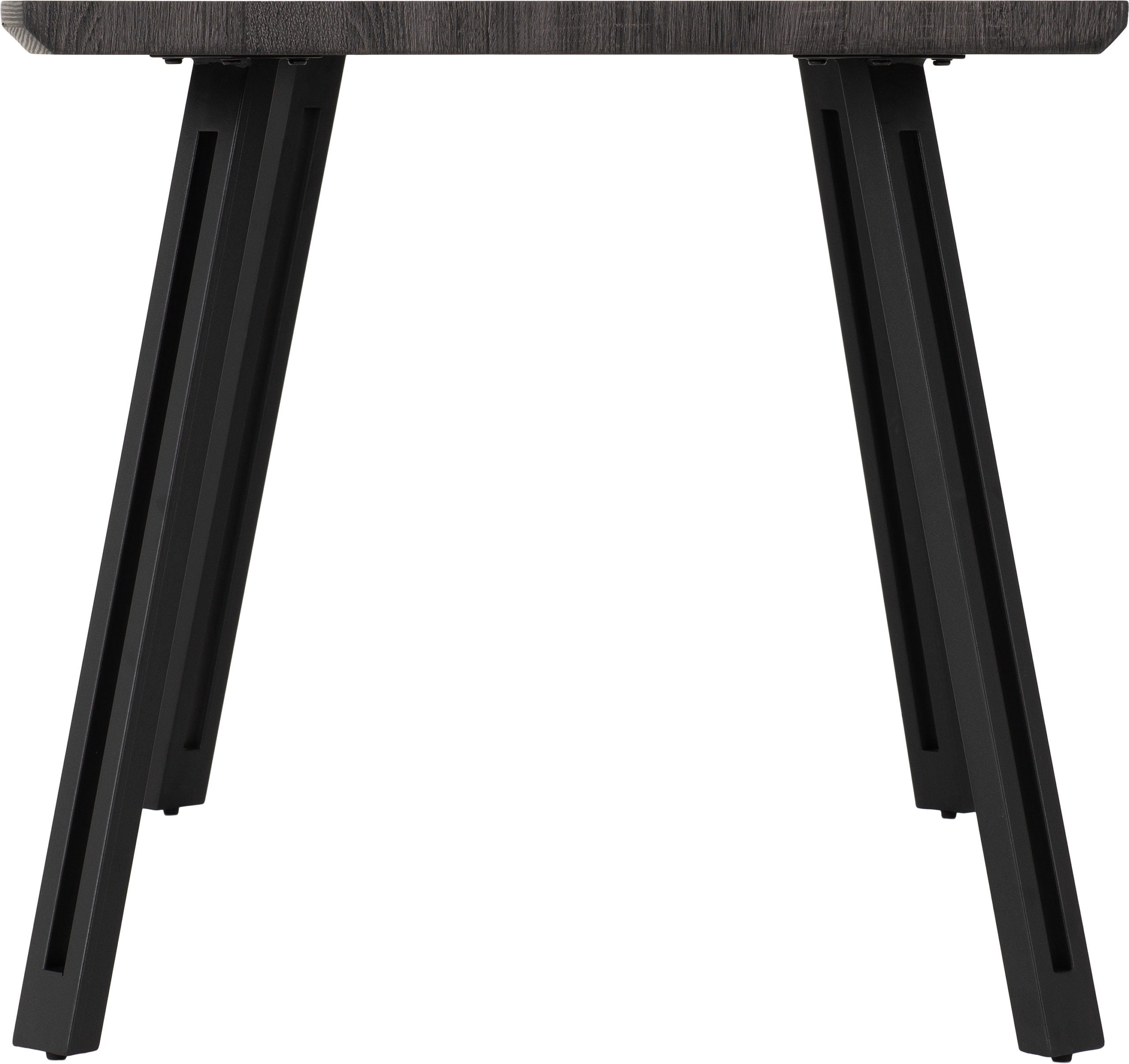 QUEBEC WAVE EDGE DINING TABLE - BLACK WOOD GRAIN