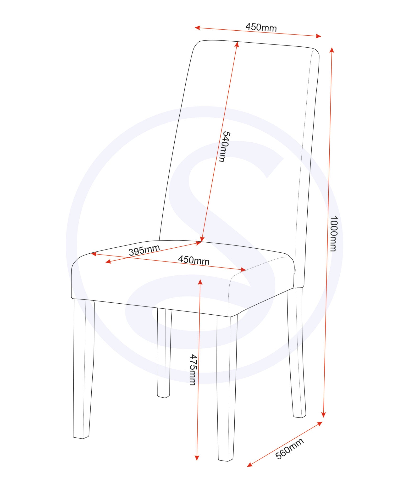 RIMINI DINING CHAIR (X2 PER BOX) - NATURAL OAK/GREY FABRIC