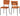 CLEAR GLASS/BURNT ORANGE VELVET FABRIC