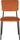 SHELDON ROUND GLASS TOP DINING SET (X4 CHAIRS) - CLEAR GLASS/BURNT ORANGE VELVET FABRIC