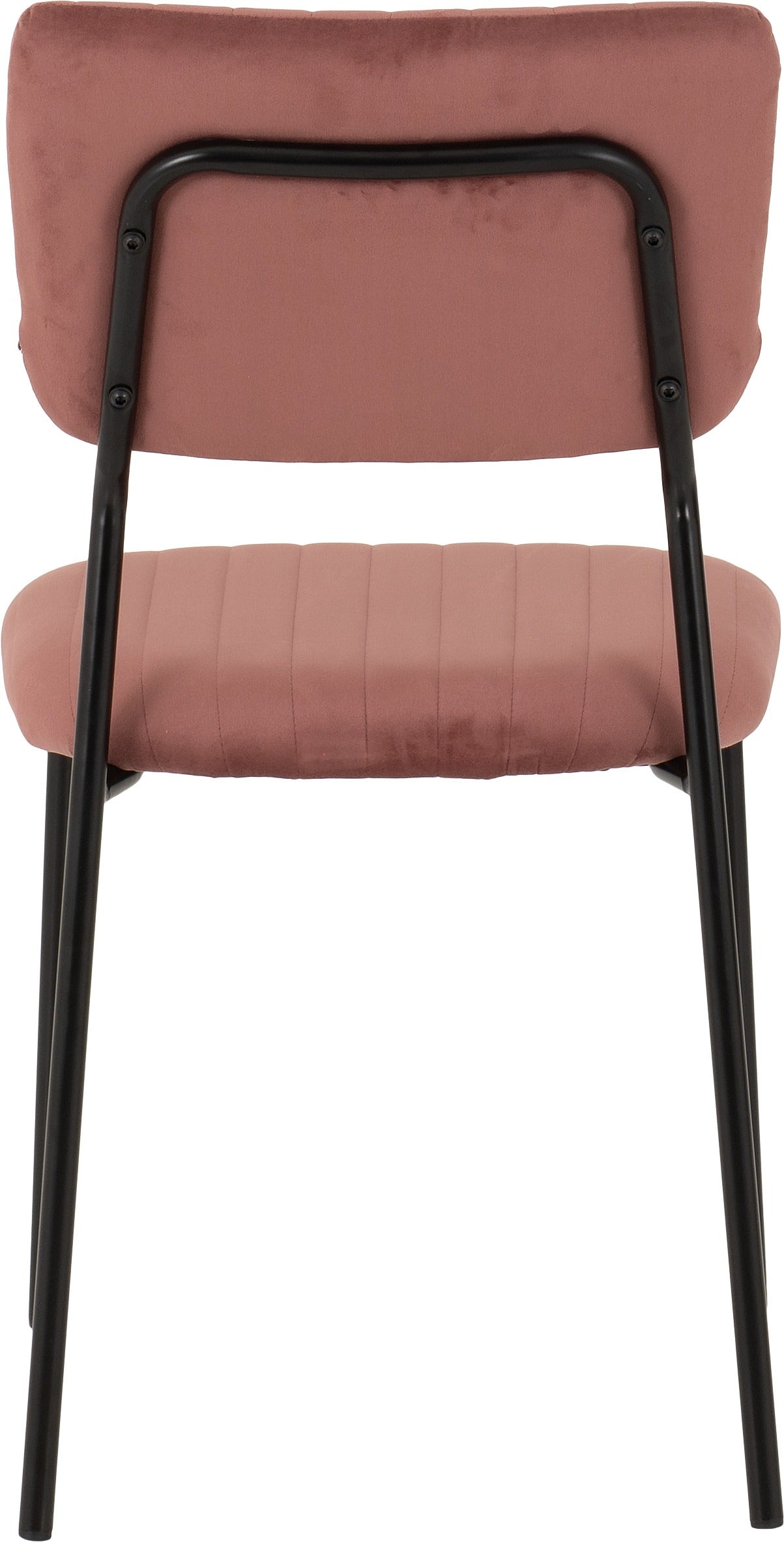 SHELDON DINING CHAIR (X4 PER BOX) - PINK VELVET FABRIC