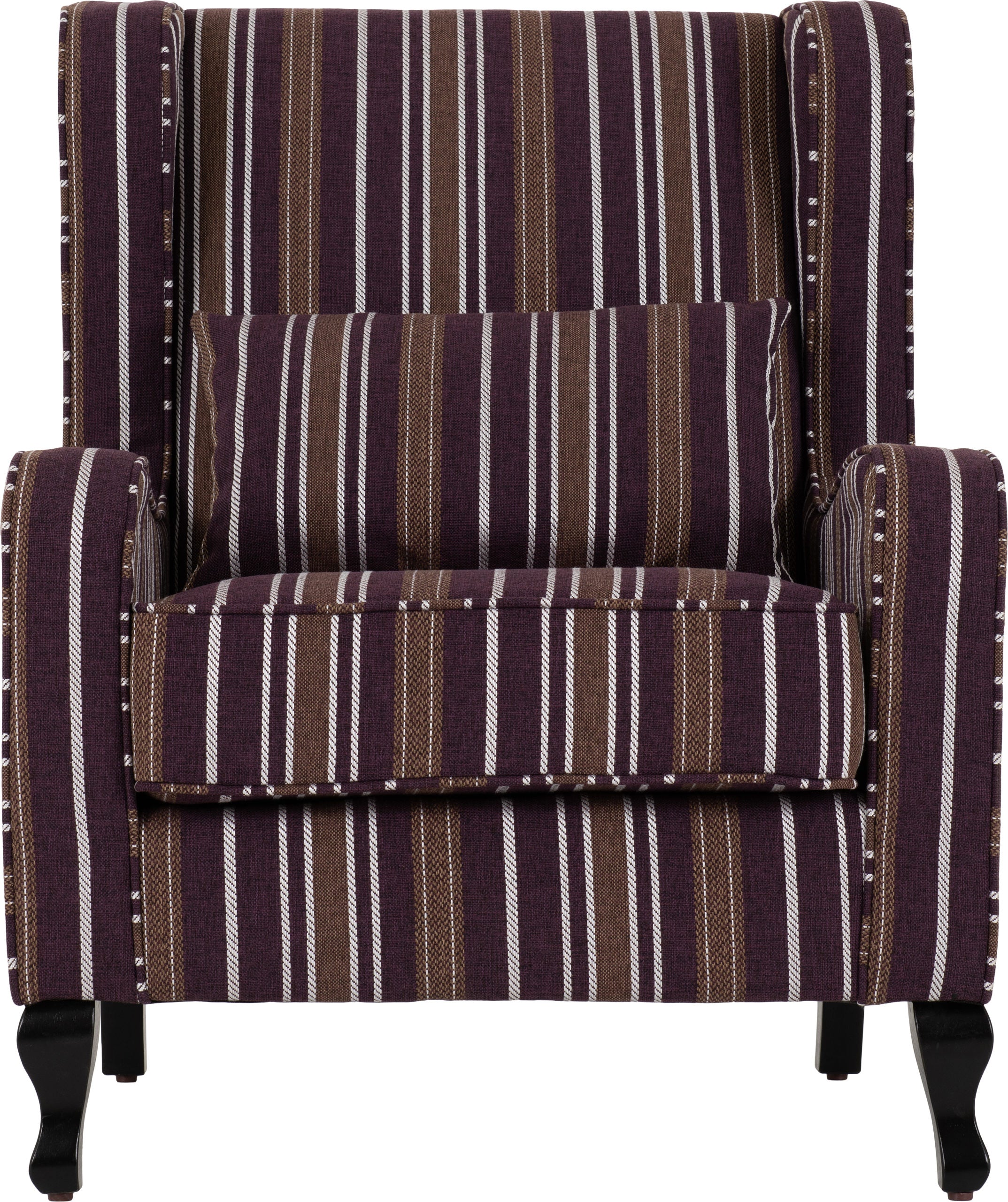 SHERBORNE FIRESIDE CHAIR - BURGUNDY STRIPE