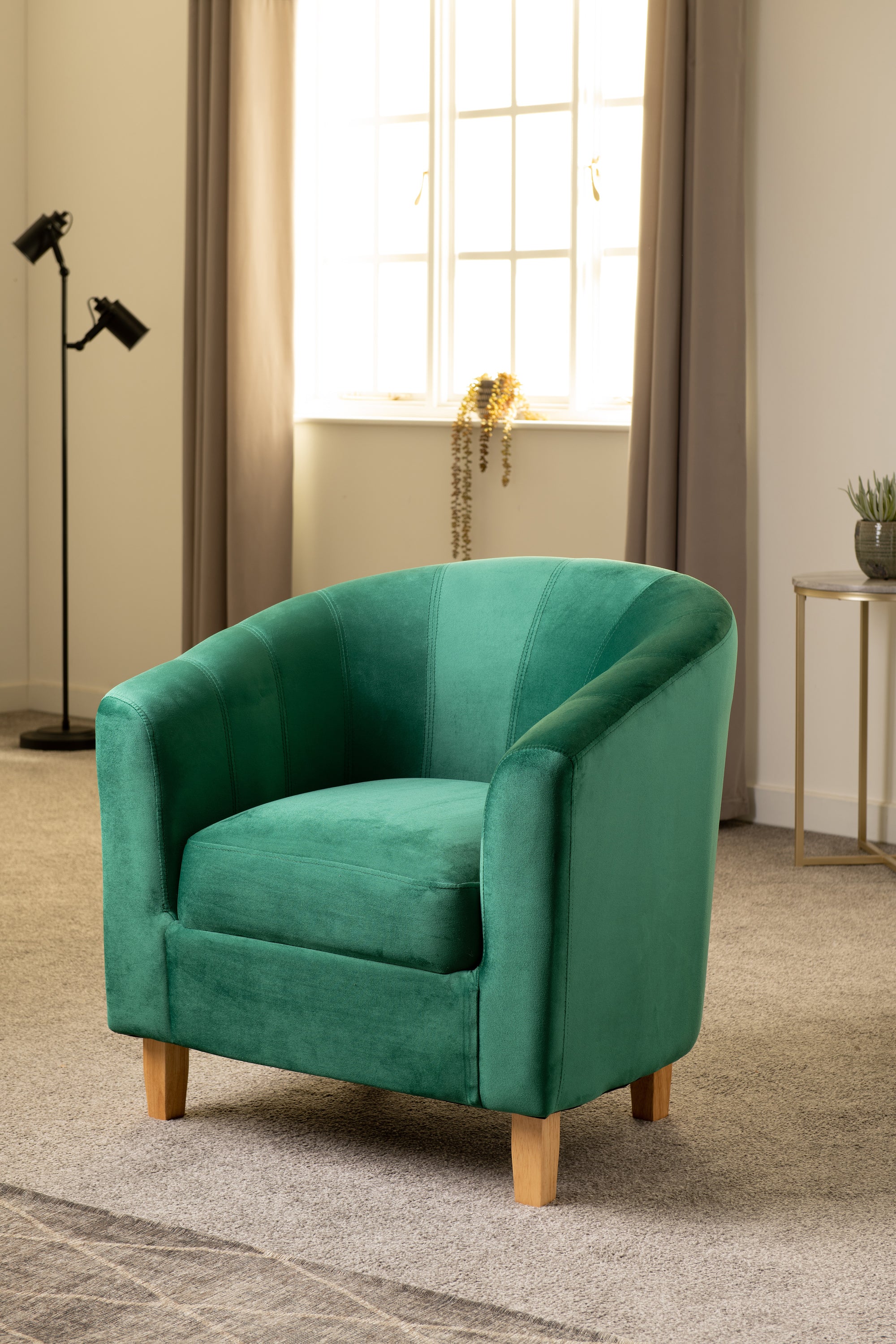 TEMPO TUB CHAIR - EMERALD GREEN VELVET