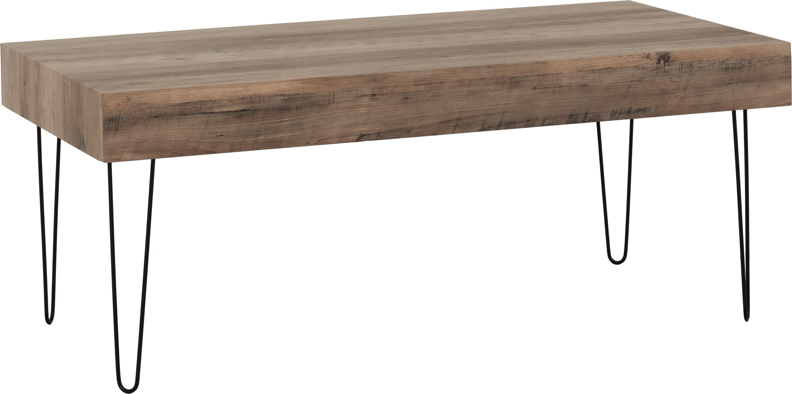 TROY COFFEE TABLE - MEDIUM OAK EFFECT/BLACK