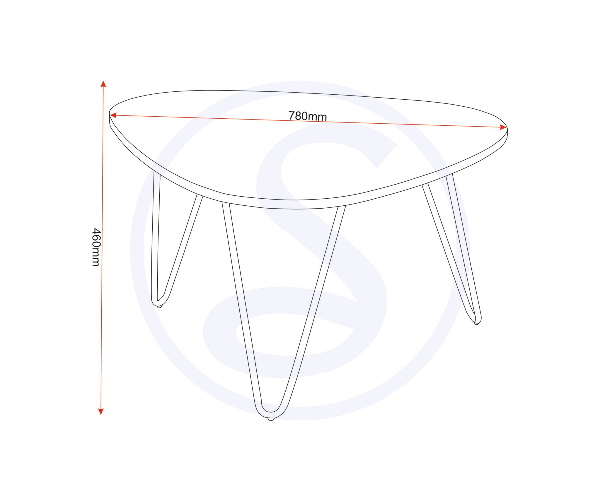 TRIESTE COFFEE TABLE - MARBLE EFFECT