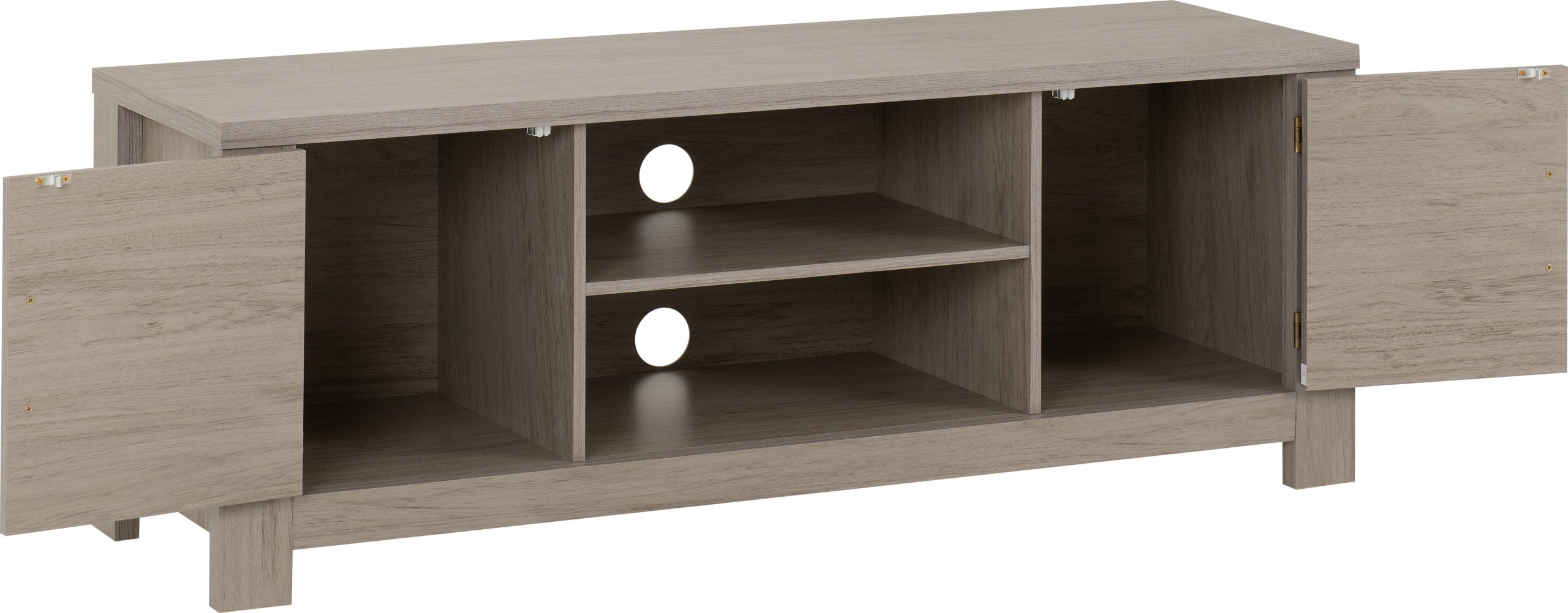 ZURICH 2 DOOR TV UNIT - GREY WOOD GRAIN